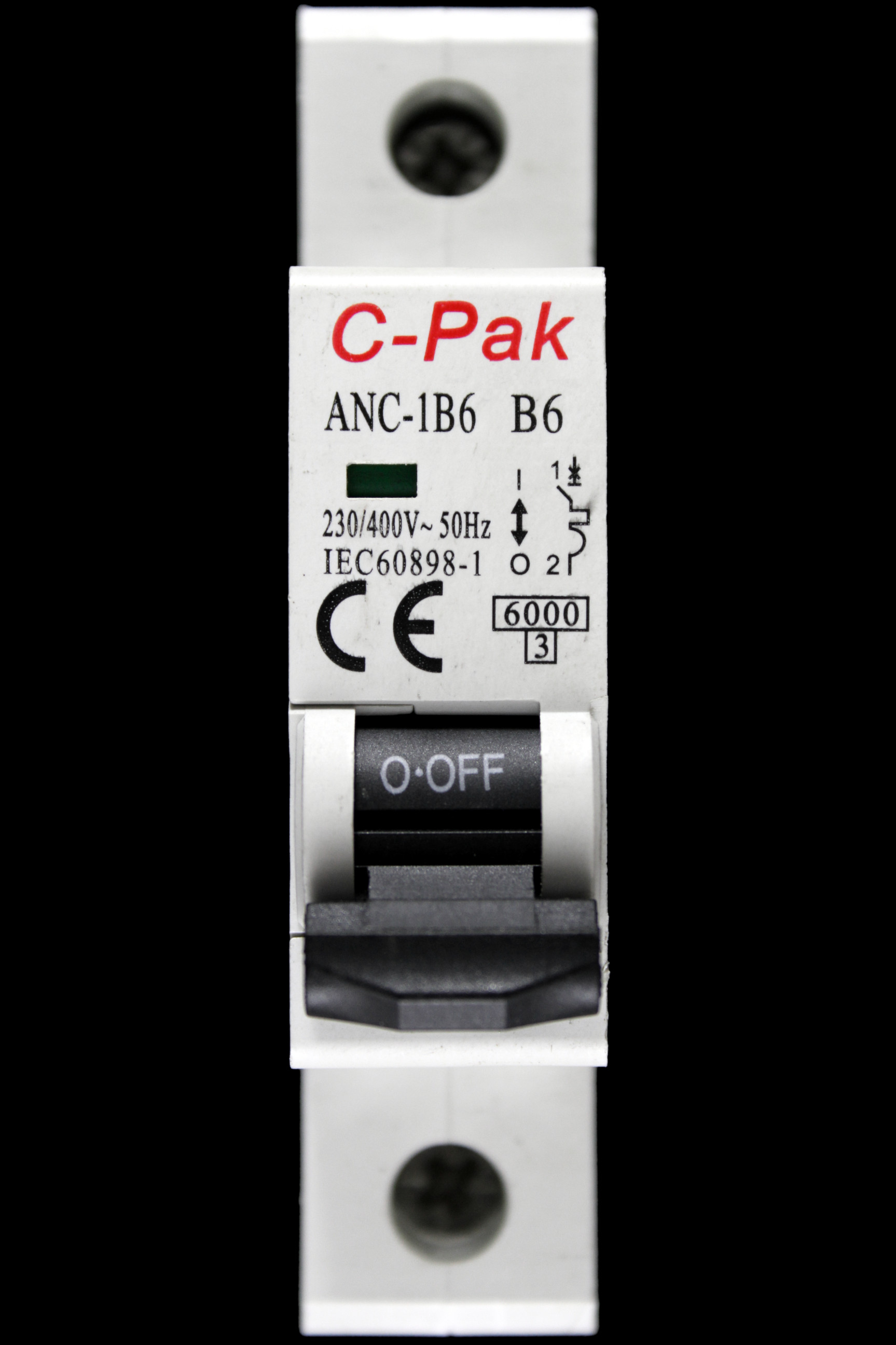 C-PAK 6 AMP CURVE B 6kA MCB CIRCUIT BREAKER ANC-1B6