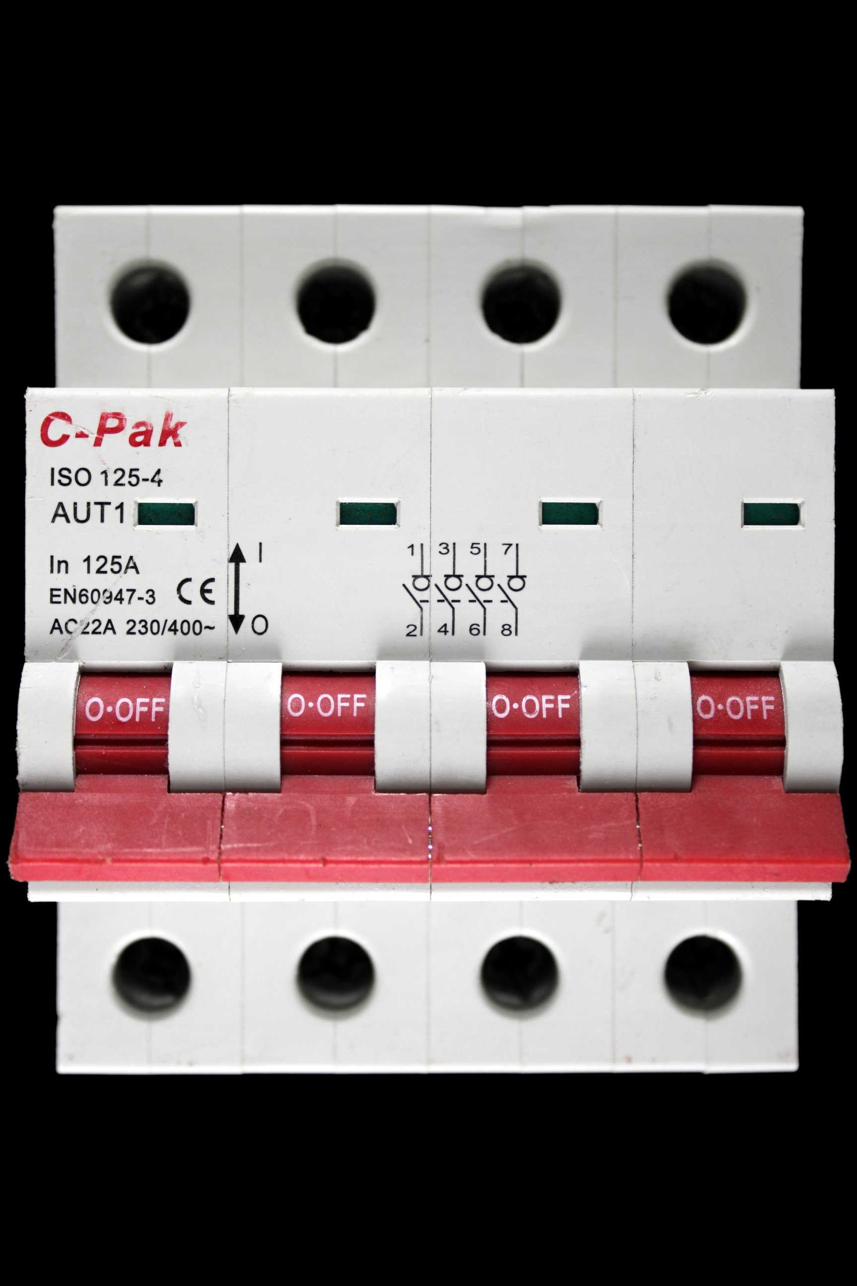 C-PAK 125 MAIN SWITCH DISCONNECTOR FOUR POLE ISO125-4 AUT1