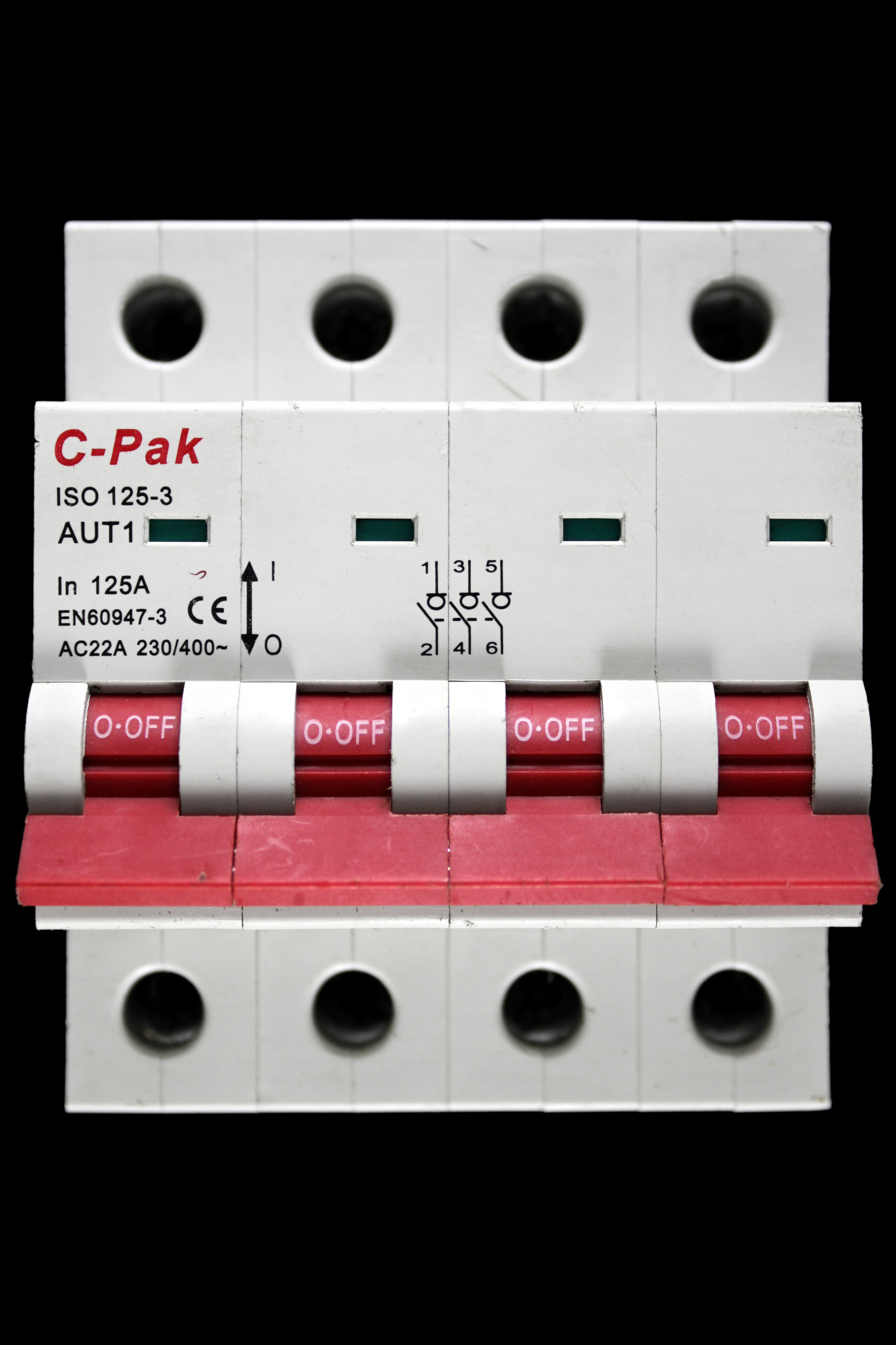 C-PAK 125 MAIN SWITCH DISCONNECTOR FOUR POLE ISO125-3 AUT1