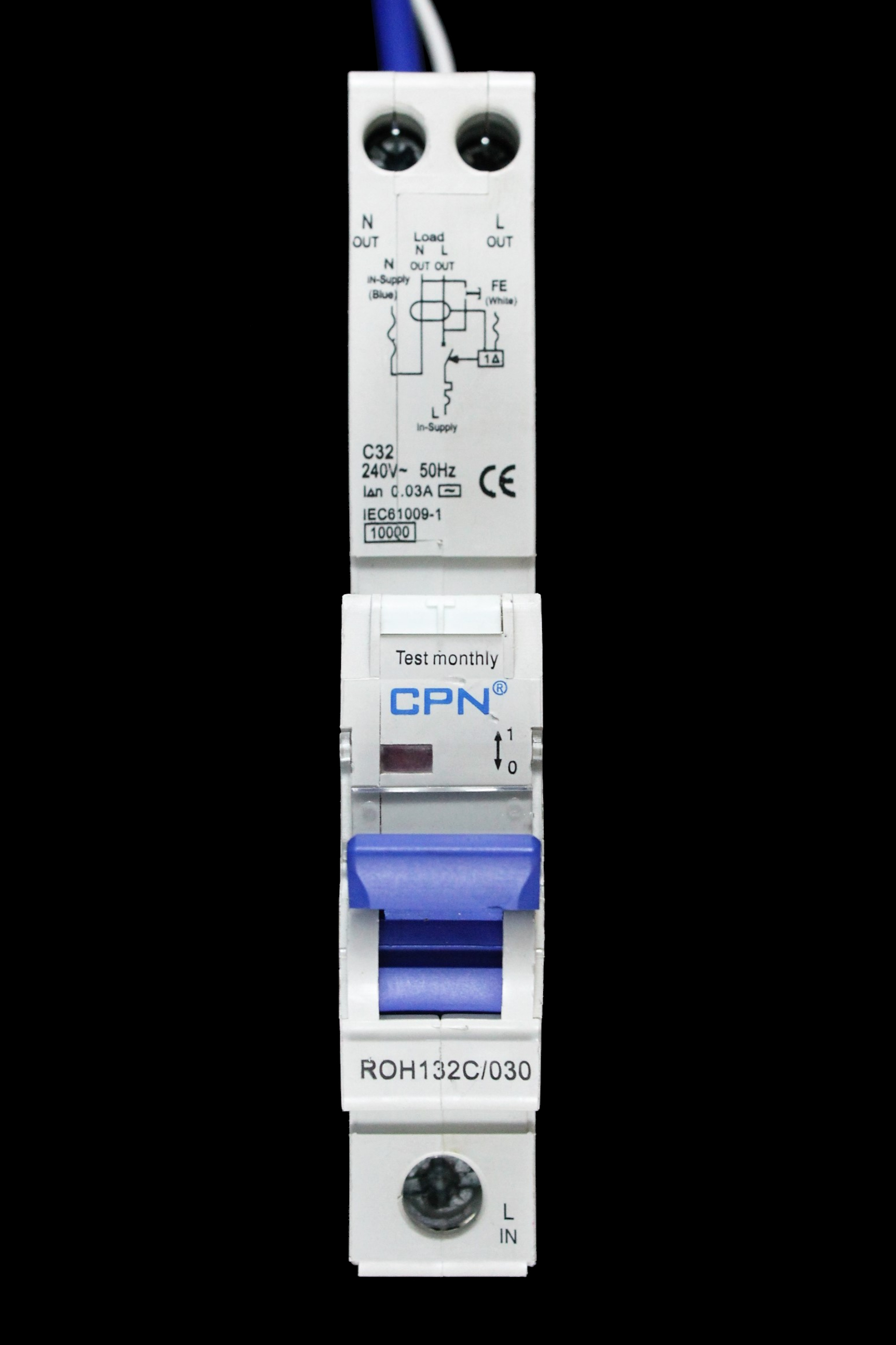CPN 32 AMP CURVE C 10kA 30mA RCBO TYPE AC ROH132C/030