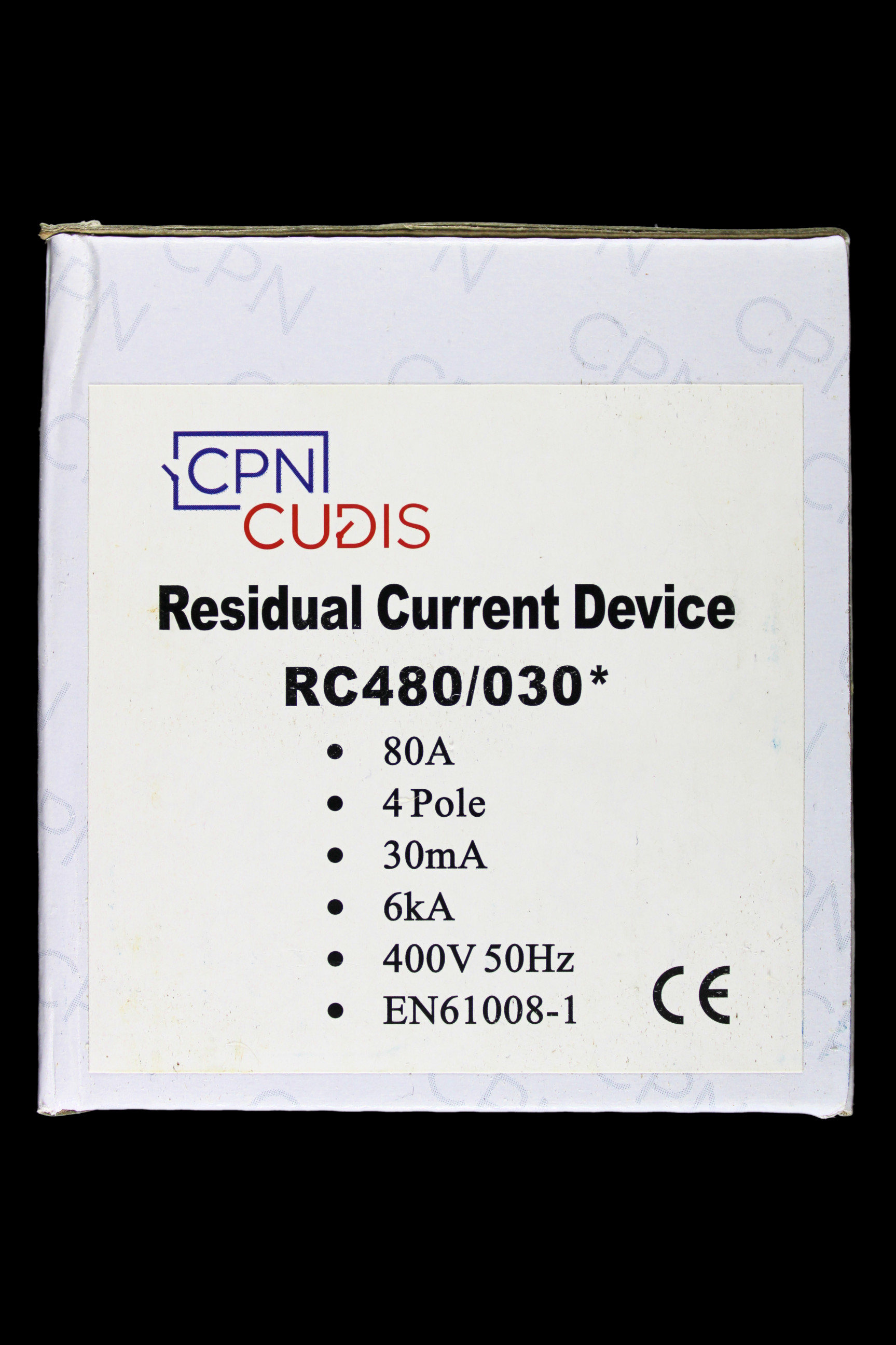 CPN 80 AMP 30mA FOUR POLE RCD TYPE AC RC480/030