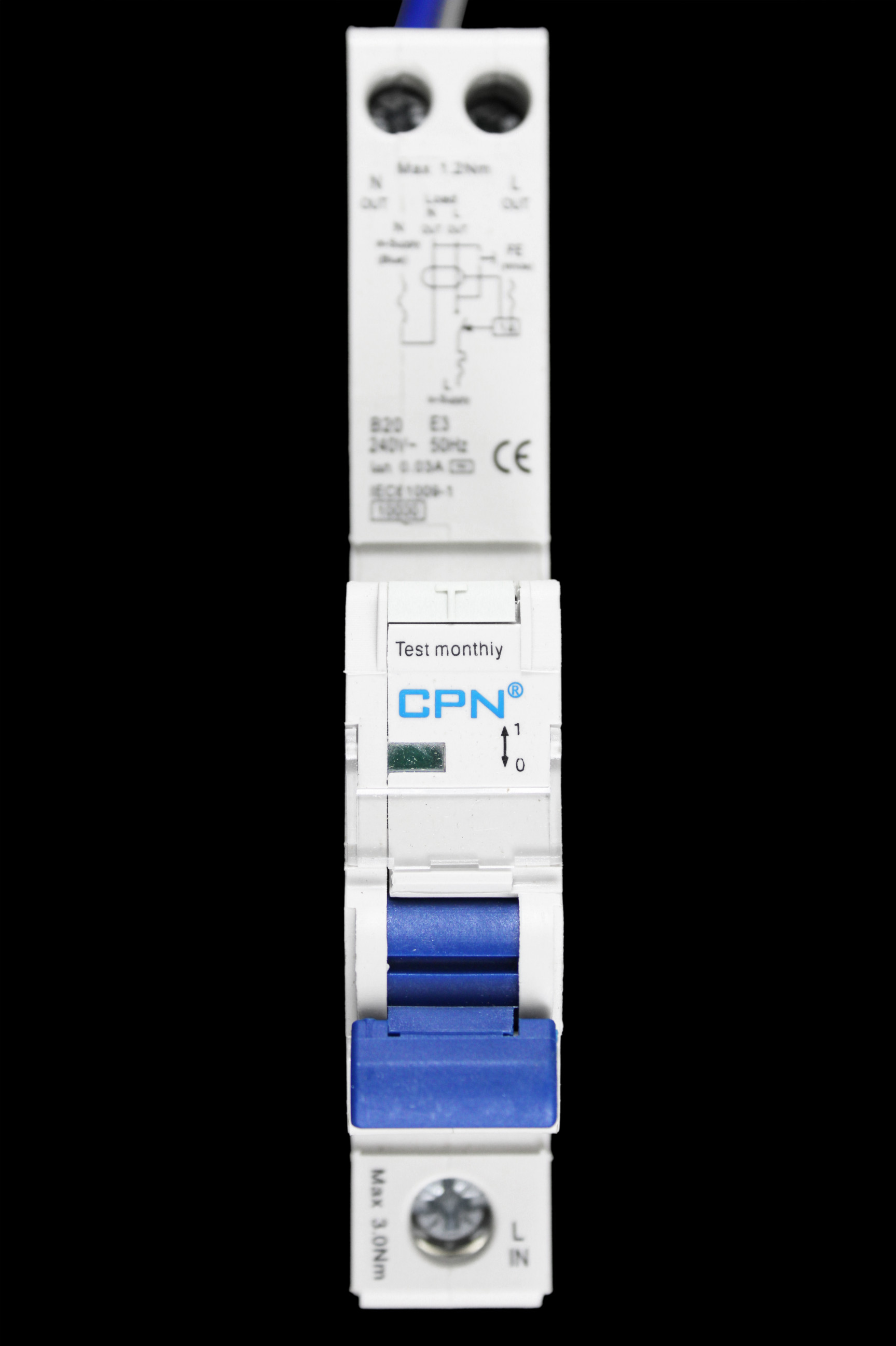 CPN 20 AMP CURVE B 10kA 30mA RCBO TYPE AC ROH120B-030 ROH120B/030