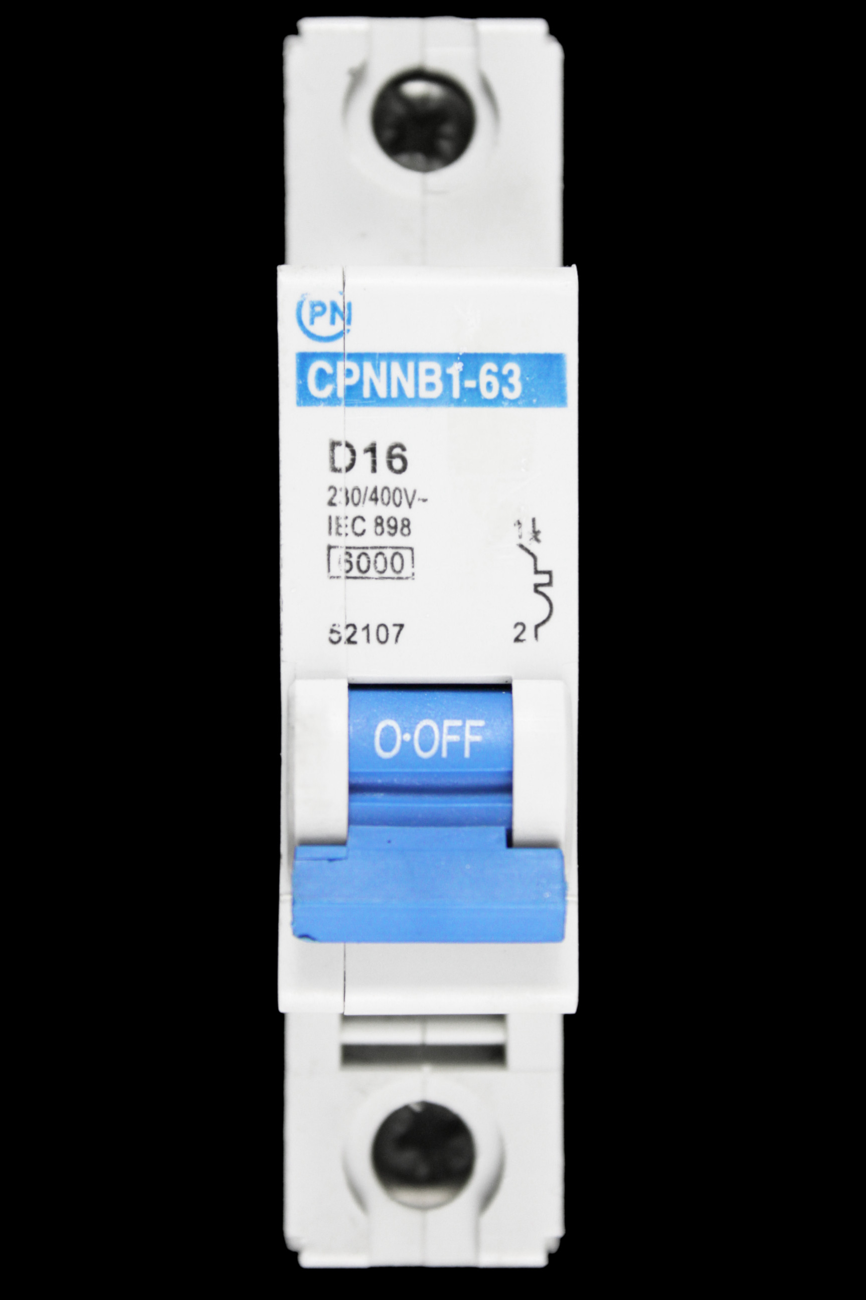 CPN 16 AMP CURVE D 6kA MCB CIRCUIT BREAKER CPNNB1-63 52107