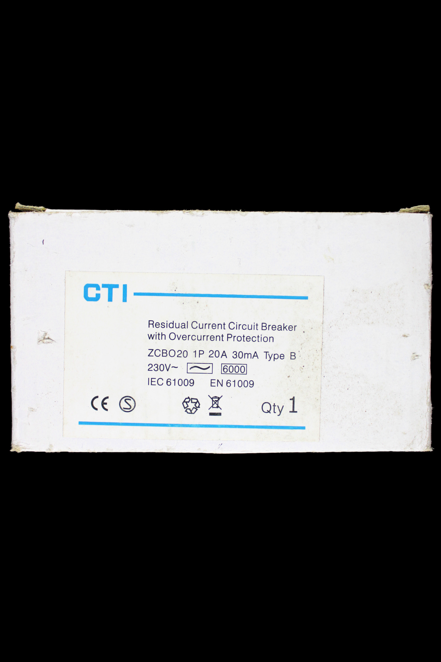 CTI 20 AMP CURVE B 6kA 30mA RCBO TYPE AC ZCBO20