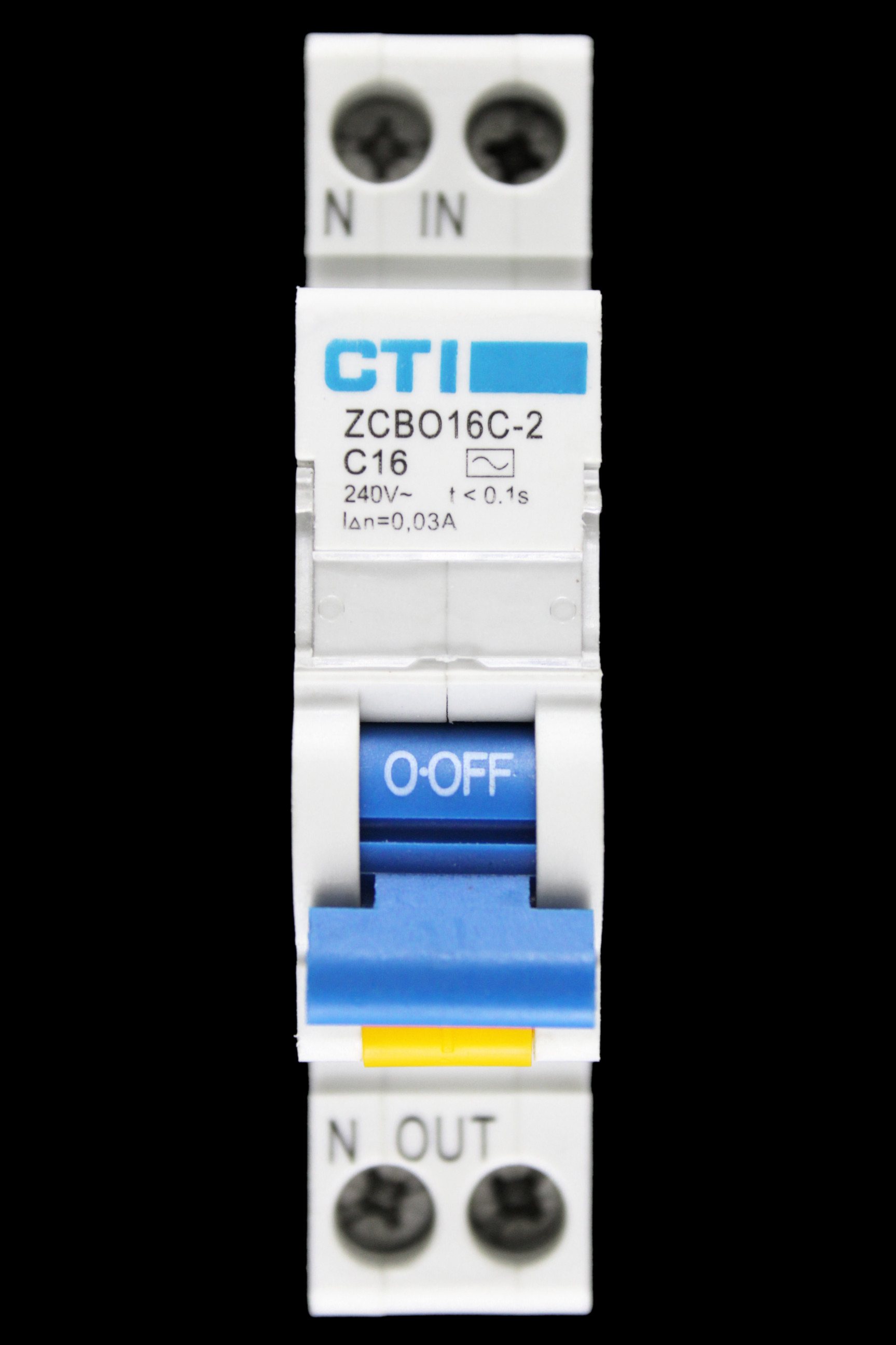 CTI 16 AMP CURVE C 6kA 30mA RCBO TYPE AC ZCBO16C-2