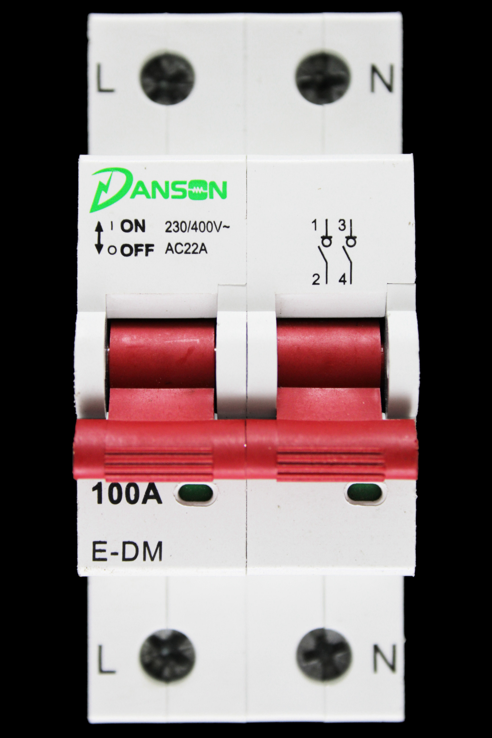 DANSON 100 AMP DOUBLE POLE MAIN SWITCH DISCONNECTOR E-DM
