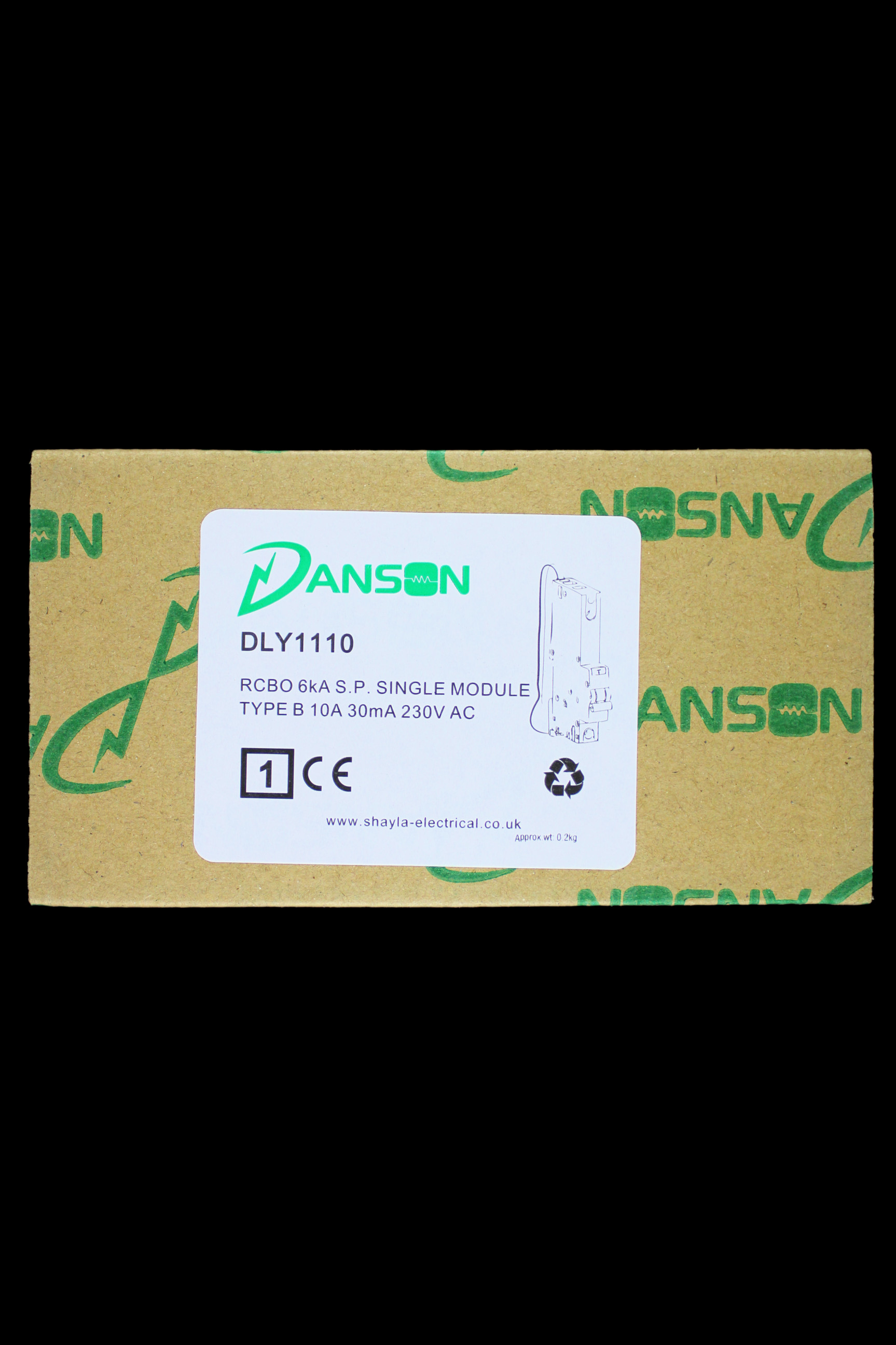 DANSON 10 AMP CURVE B 6kA 30mA RCBO TYPE AC DLY1110