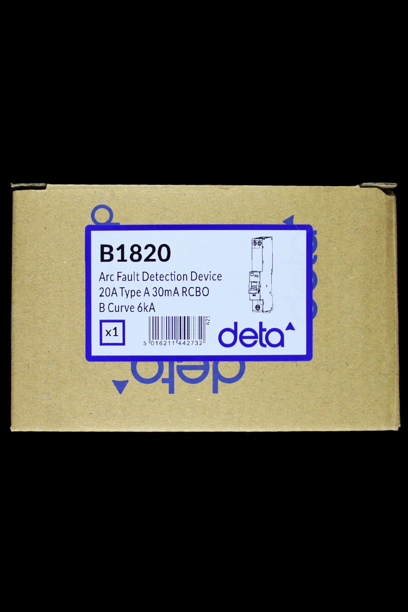 DETA 20 AMP CURVE B 6kA 30mA AFDD RCBO TYPE A B1820