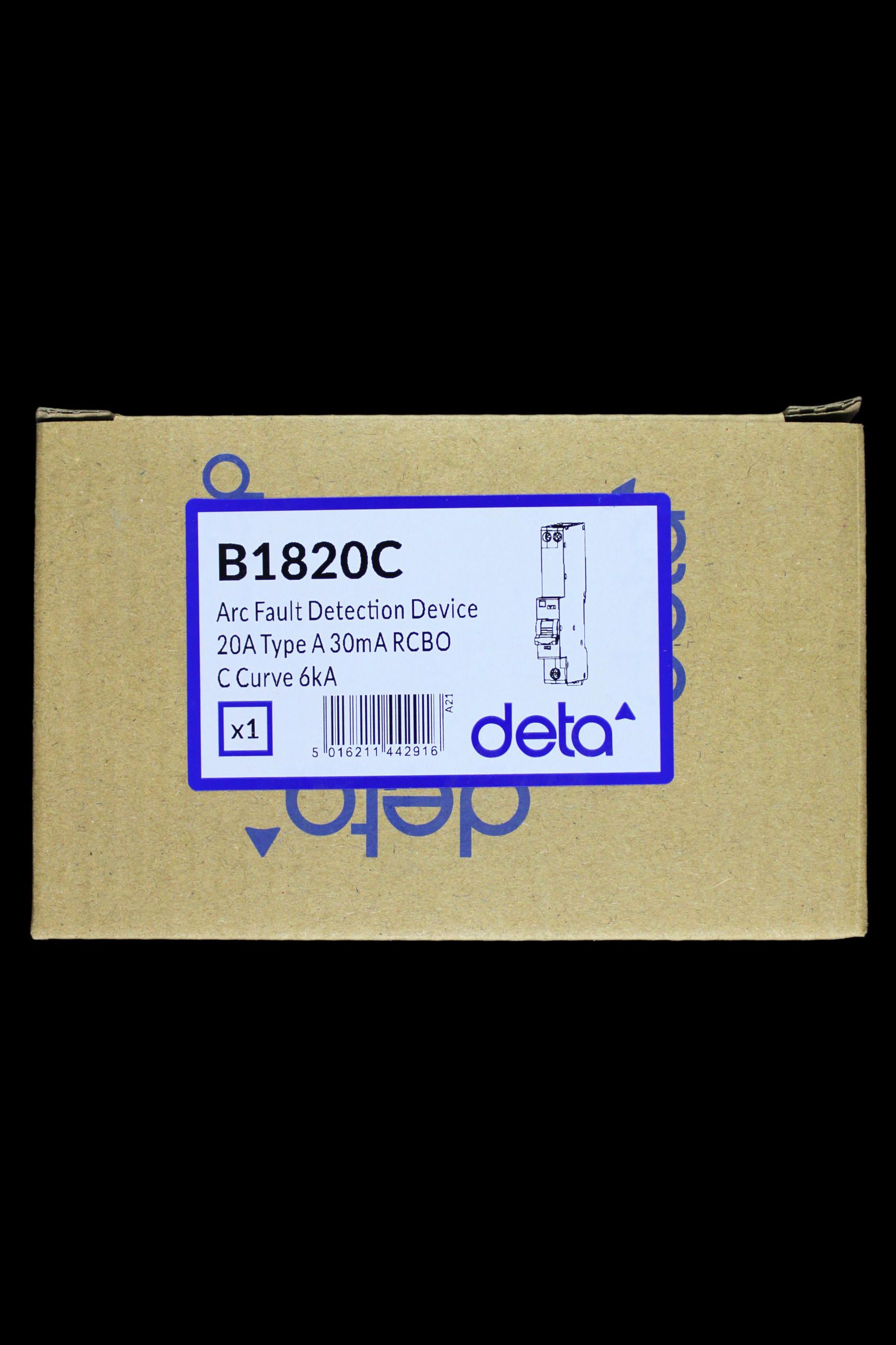 DETA 20 AMP CURVE C 6kA 30mA AFDD RCBO TYPE A B1820C
