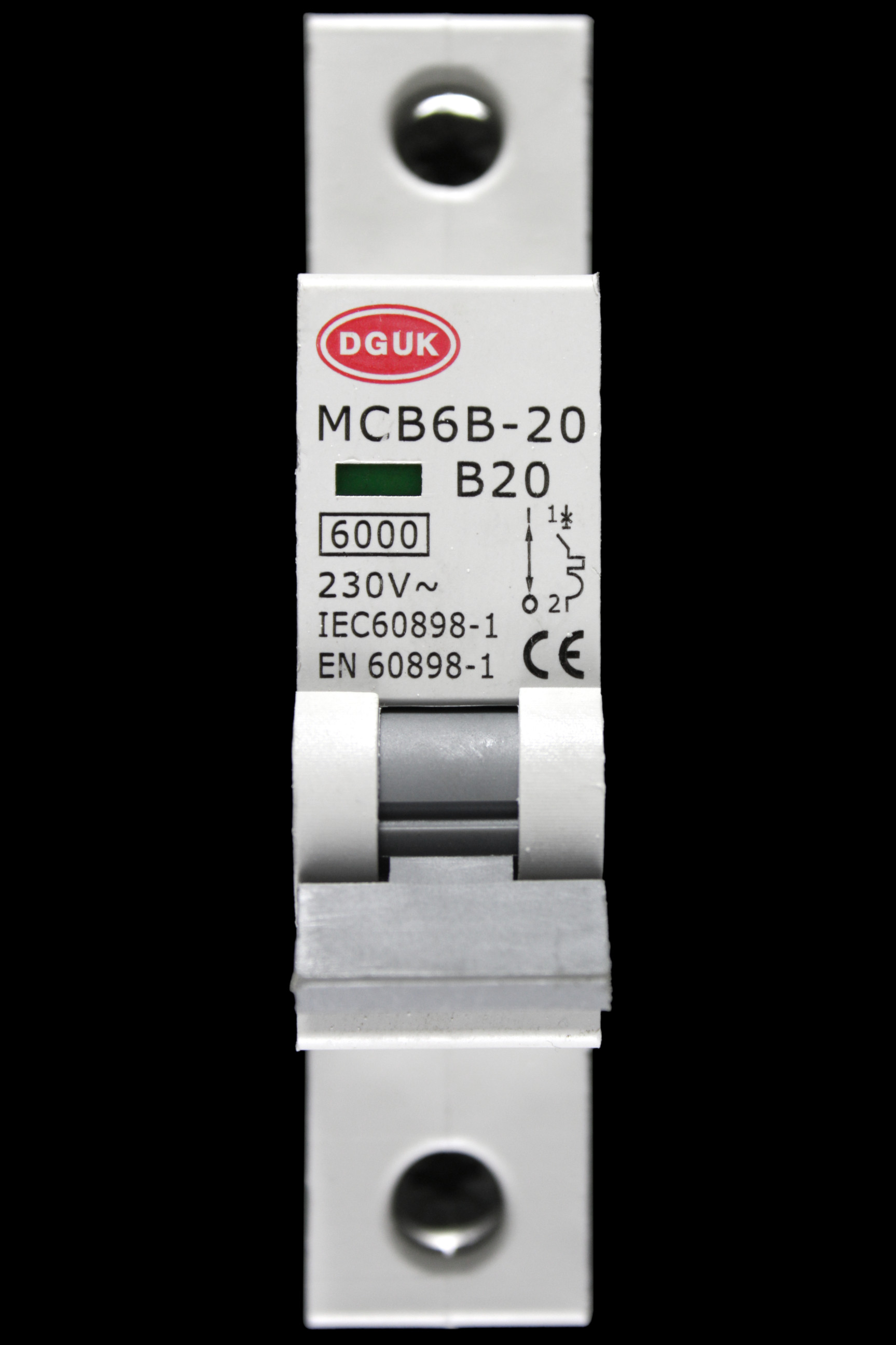 DGUK 20 AMP CURVE B 6kA MCB CIRCUIT BREAKER MCB6B-20