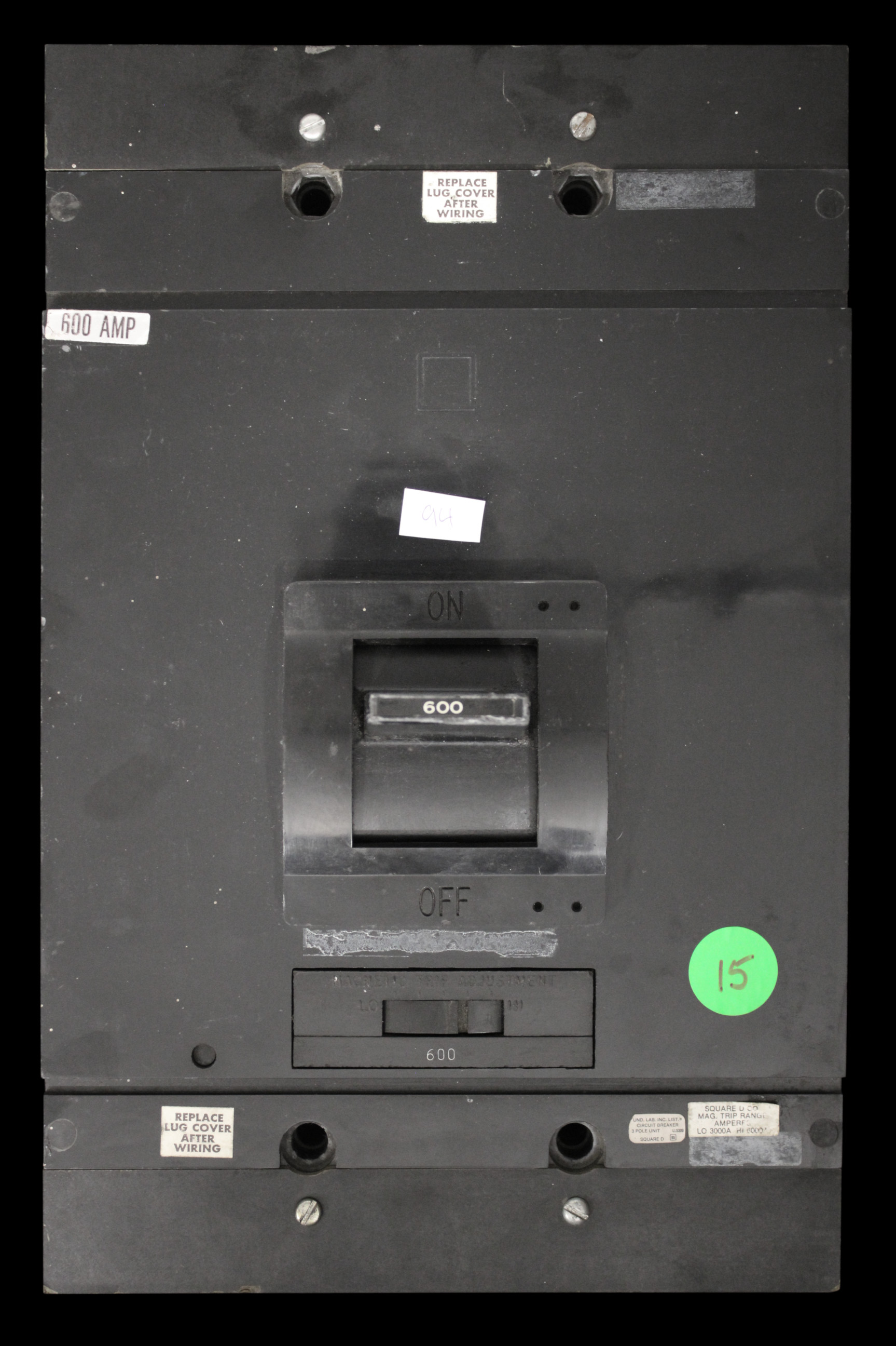 SQUARE D 600 MCCB TRIPLE POLE 75080-056-50