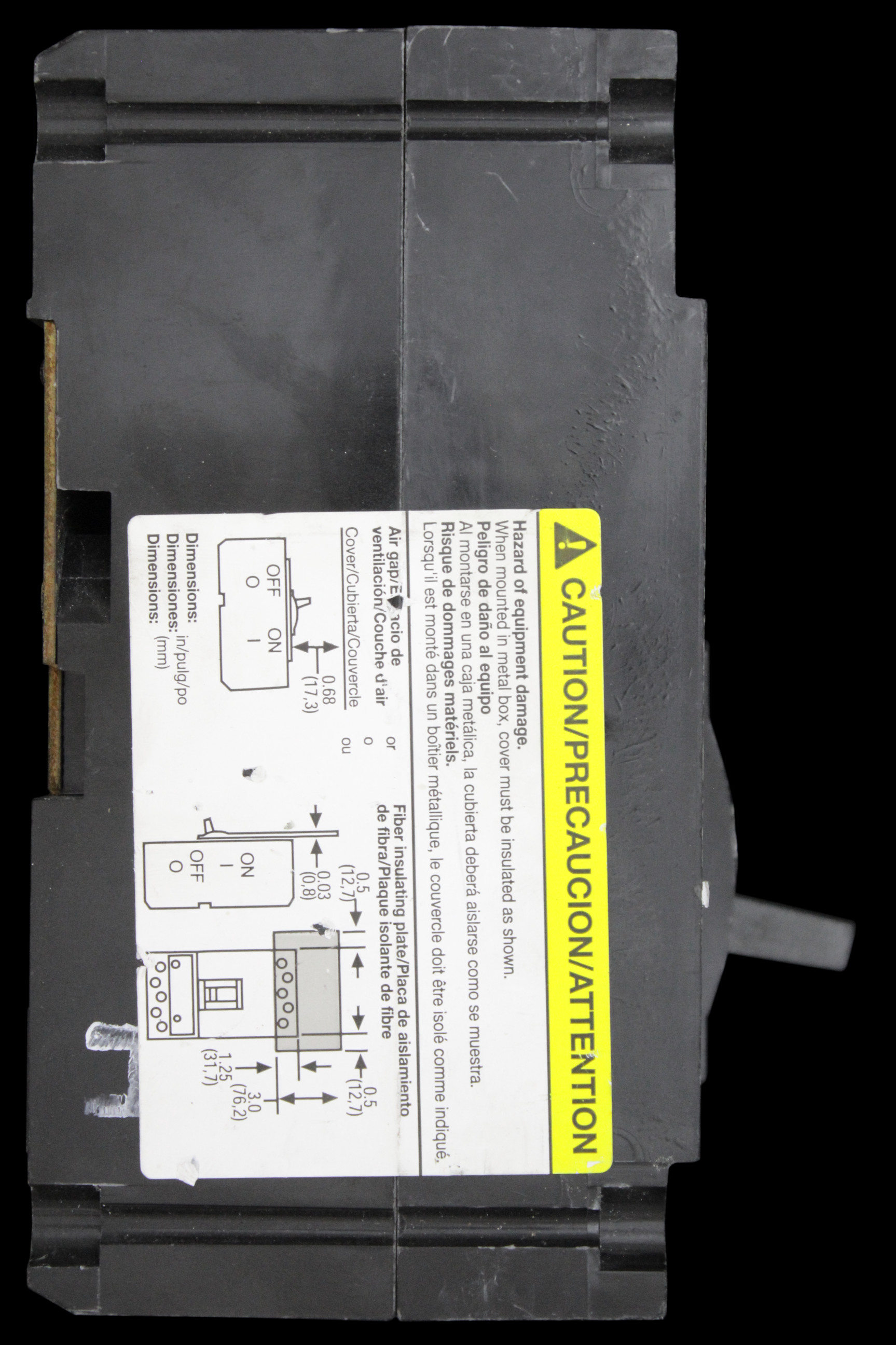 SQUARE D 100 MCCB TRIPLE POLE 25kA SFAL36100 SERIES 2