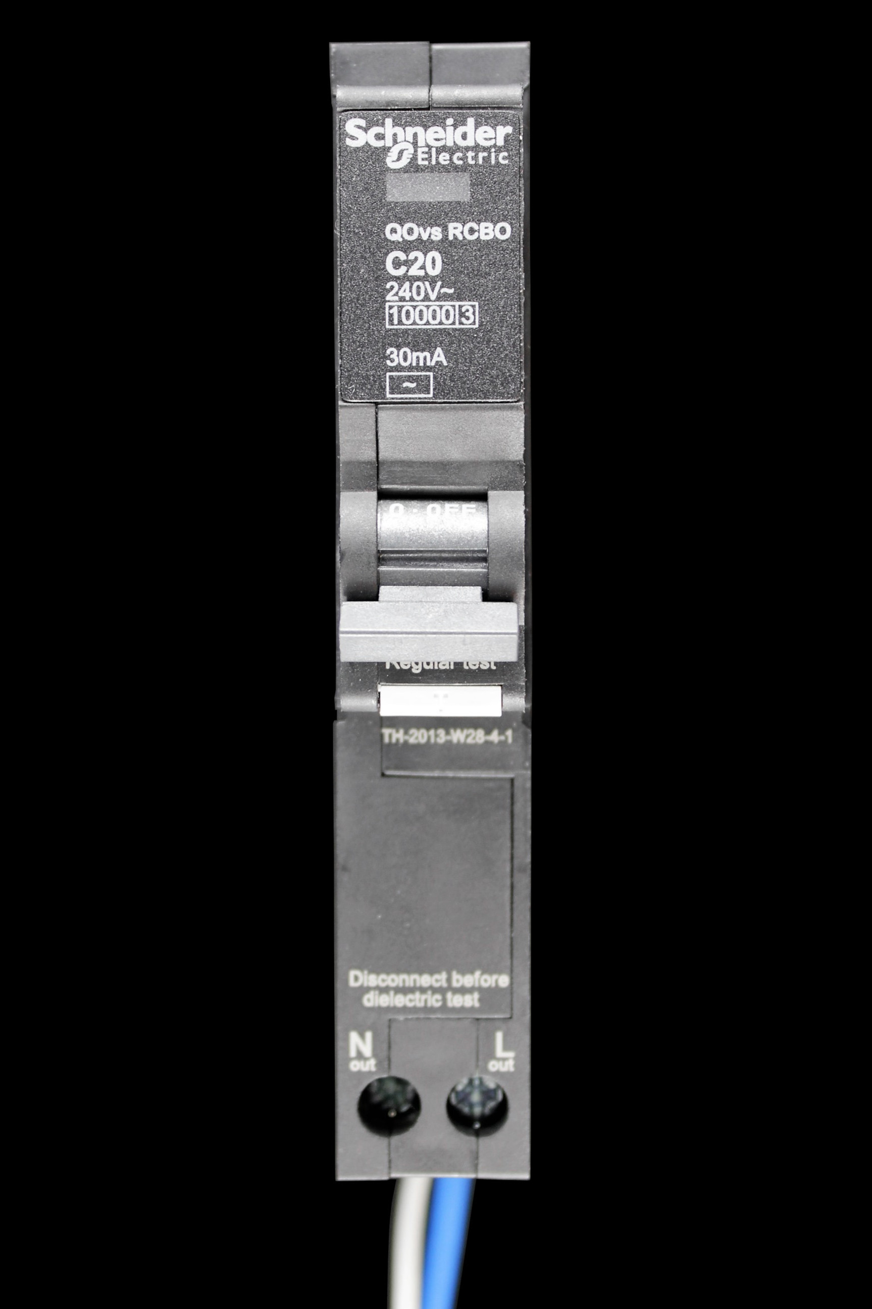 SCHNEIDER 20 AMP CURVE C 10kA 30mA RCBO TYPE AC QO120C10RCBO30F QOVS