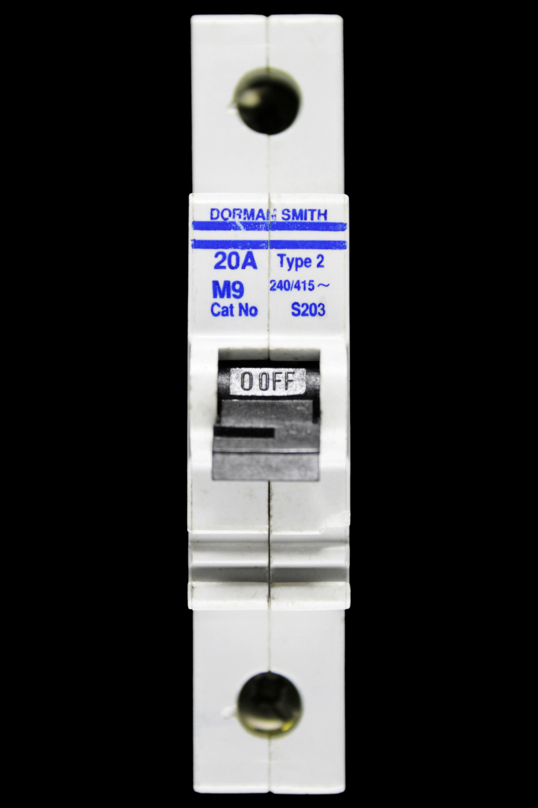 DORMAN SMITH 20 AMP TYPE 3 M9 MCB CIRCUIT BREAKER S203