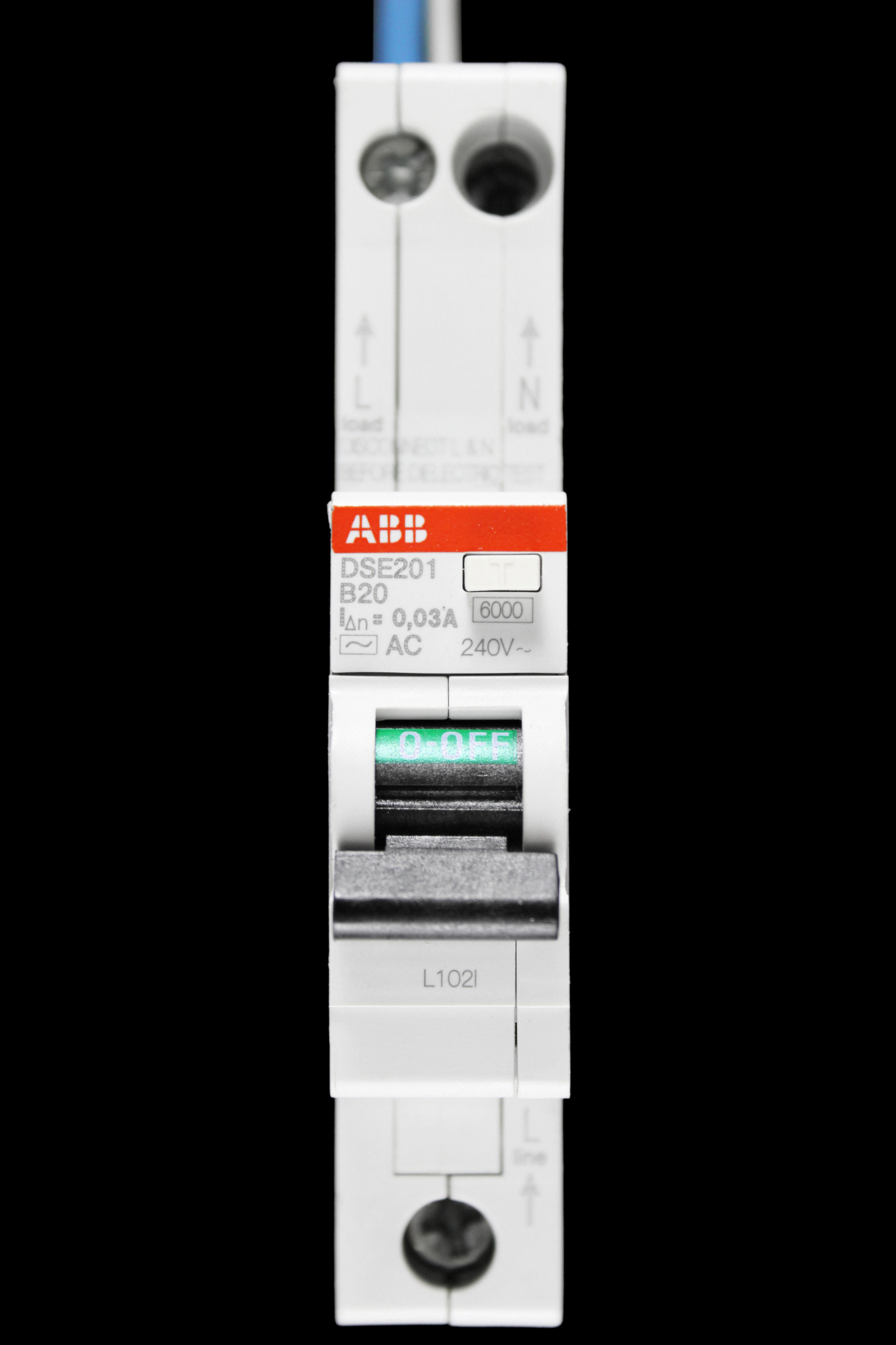 ABB 20 AMP CURVE B 6kA 30mA RCBO TYPE AC DSE201 2CSR255051R1205