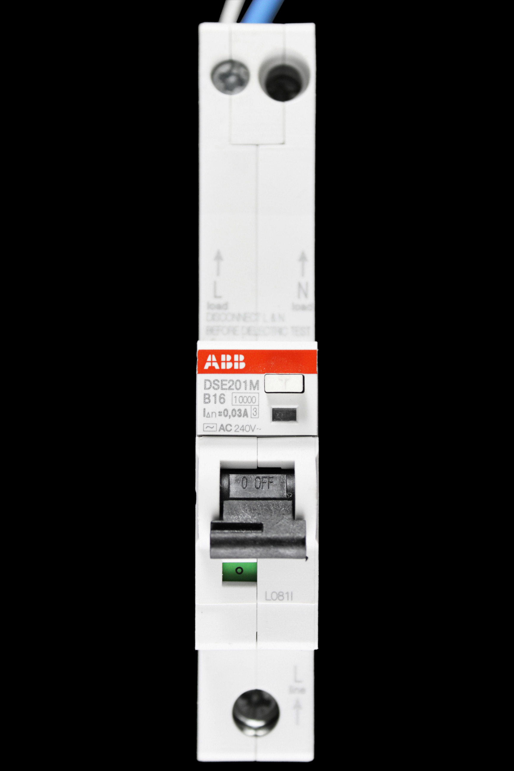 ABB 16 AMP CURVE B 10kA 30mA RCBO TYPE AC 2CSR275051R1165 DSE201 M