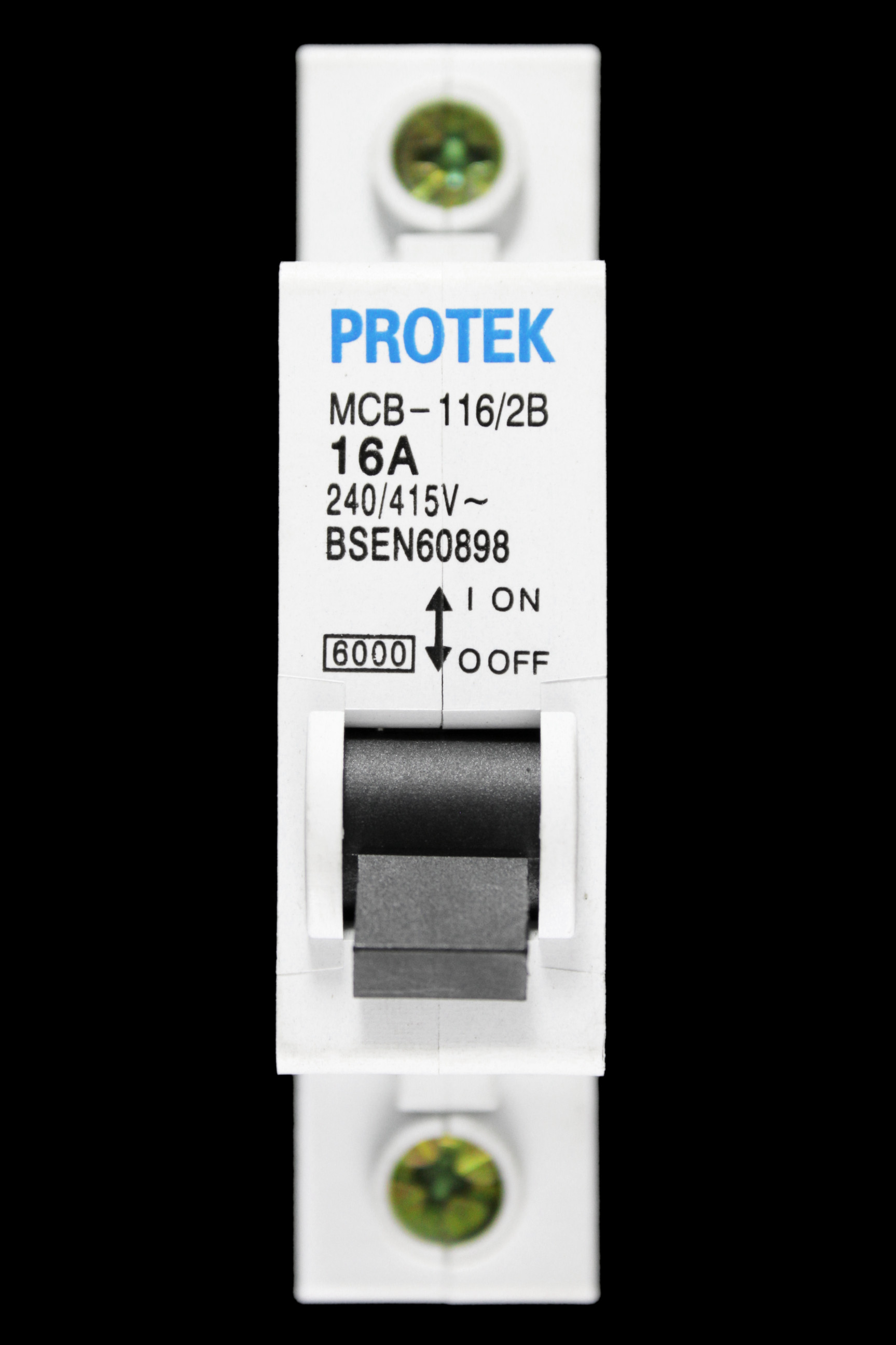 PROTEK 16 AMP CURVE B 6kA MCB CIRCUIT BREAKER MCB-116/2B
