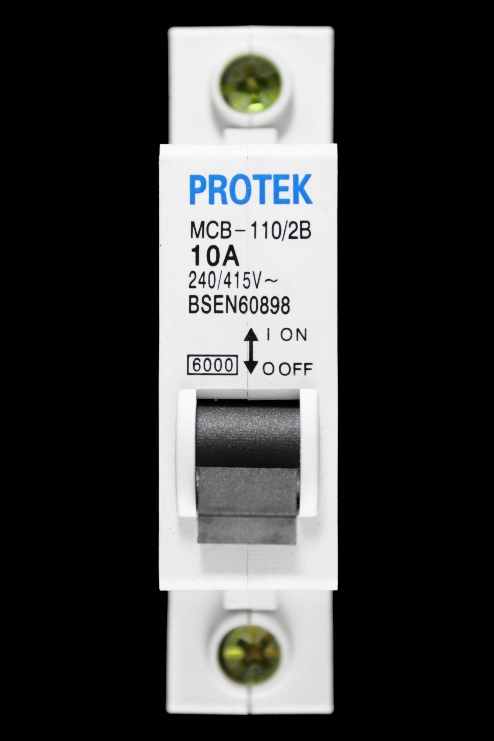 PROTEK 10 AMP CURVE B 6kA MCB CIRCUIT BREAKER MCB-110/2B