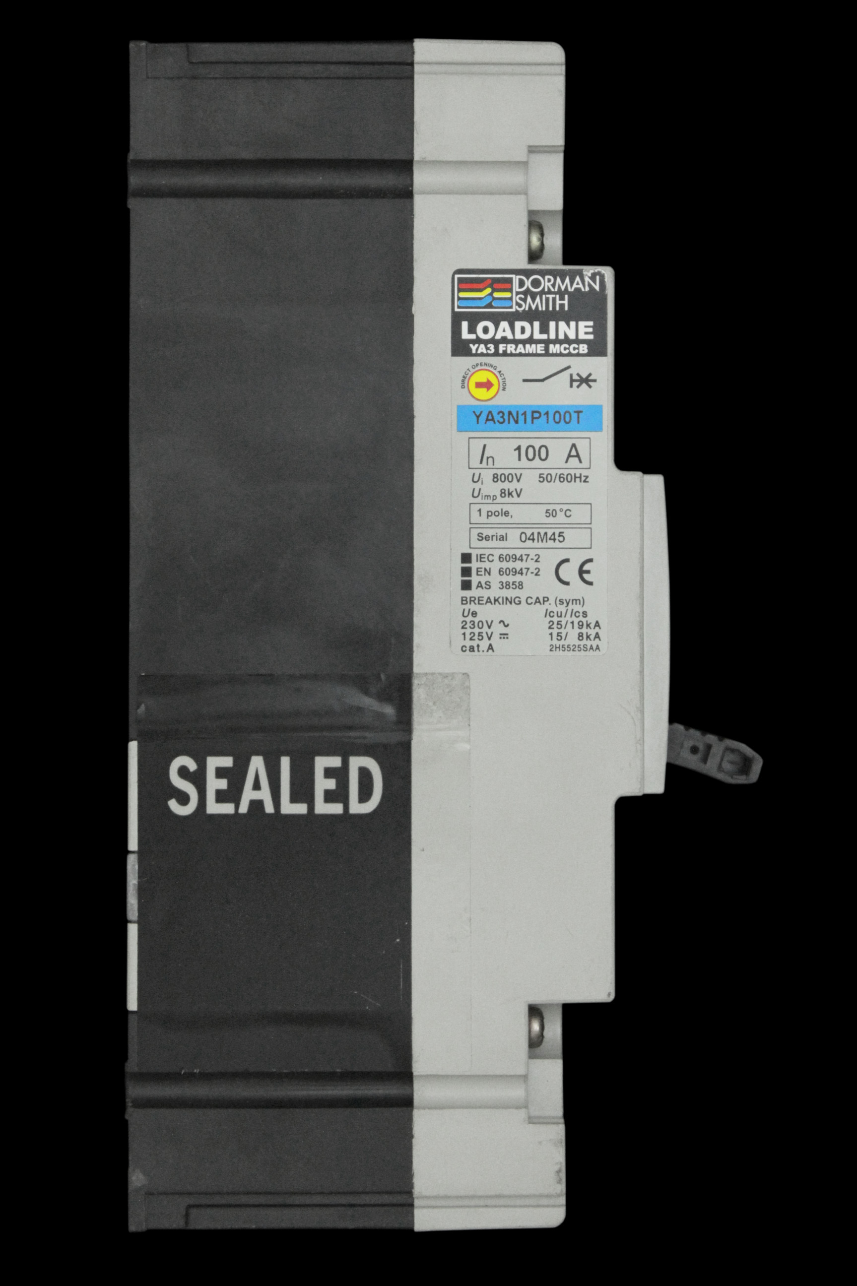 DORMAN SMITH 100 AMP 25kA MCCB YA3N1P100T LOADLINE YA3