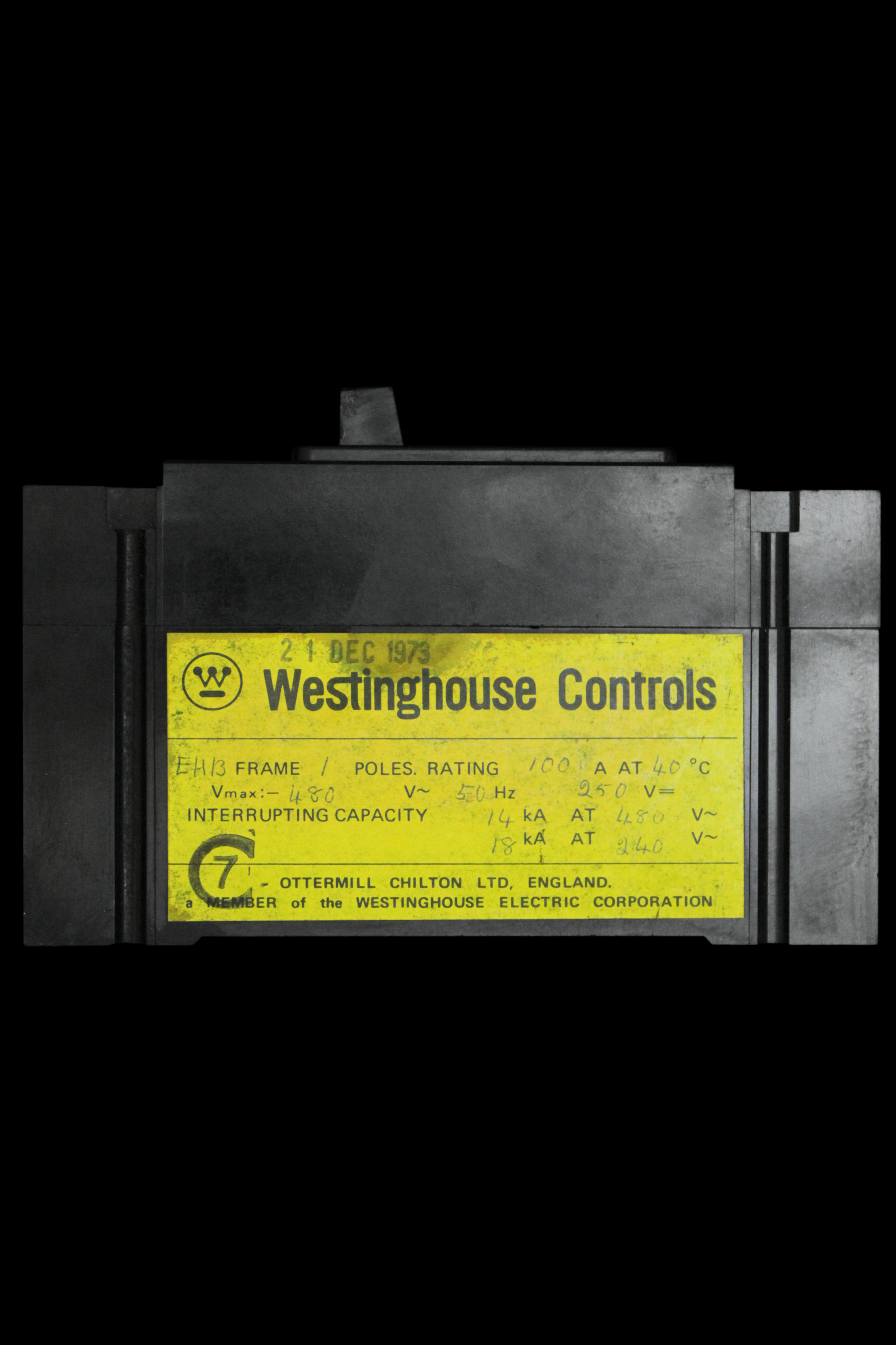 WESTINGHOUSE 100 AMP 18kA MCCB EHB