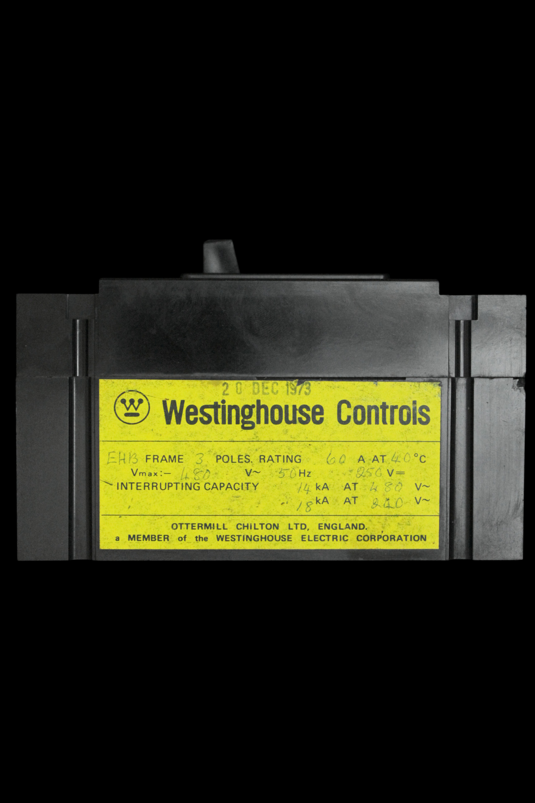 WESTINGHOUSE 60 AMP 14kA TRIPLE POLE MCCB EHB