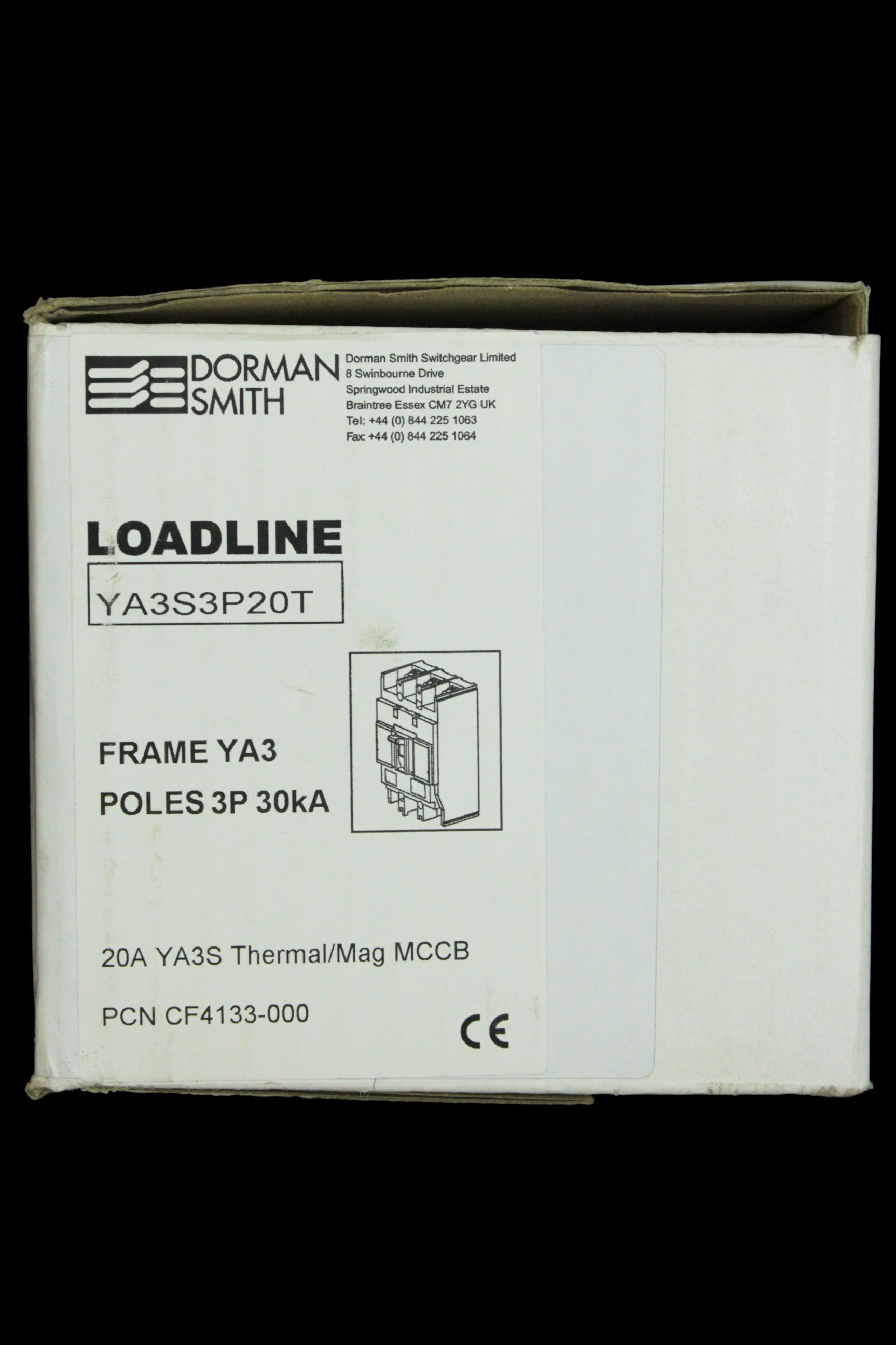 DORMAN SMITH 20 AMP 30kA TRIPLE POLE MCCB YA3S3P20T LOADLINE