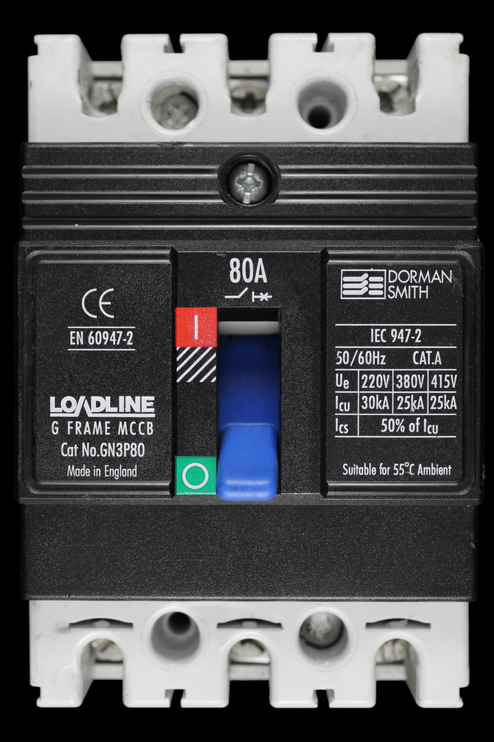 DORMAN 80 AMP 25kA TRIPLE POLE MCCB LOADLINE GN3P80