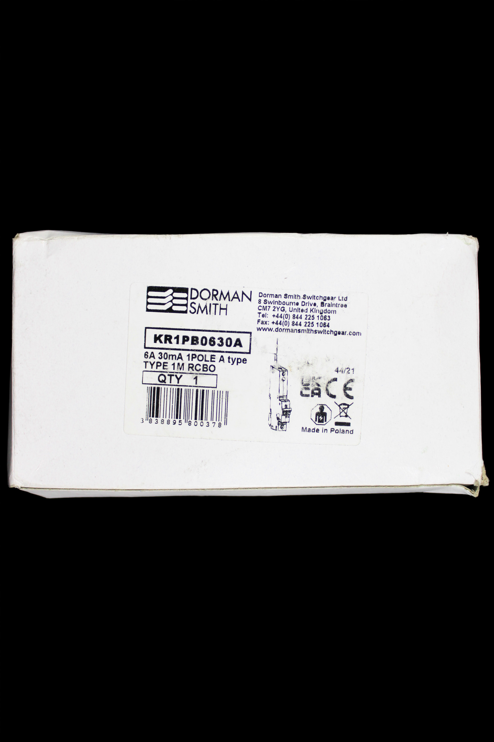 DORMAN 6 AMP CURVE B 10kA 30mA RCBO TYPE A KR1PB0630A