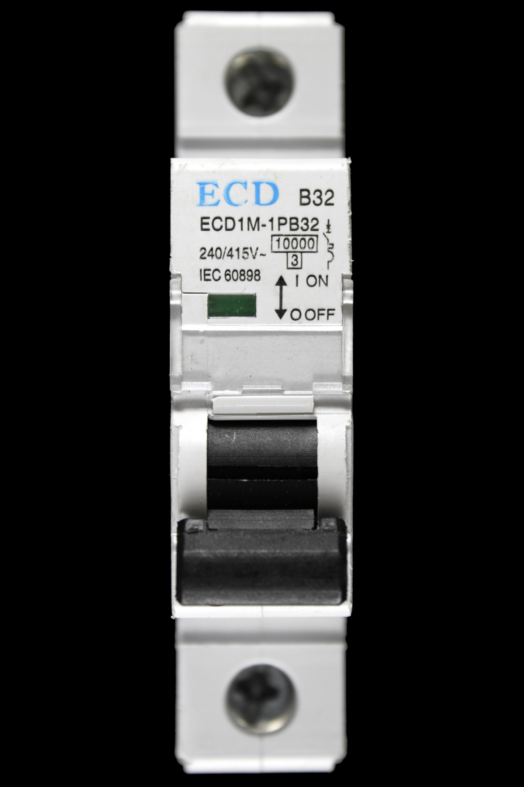 ECD 32 AMP CURVE B 10kA MCB CIRCUIT BREAKER ECD1M-1PB32