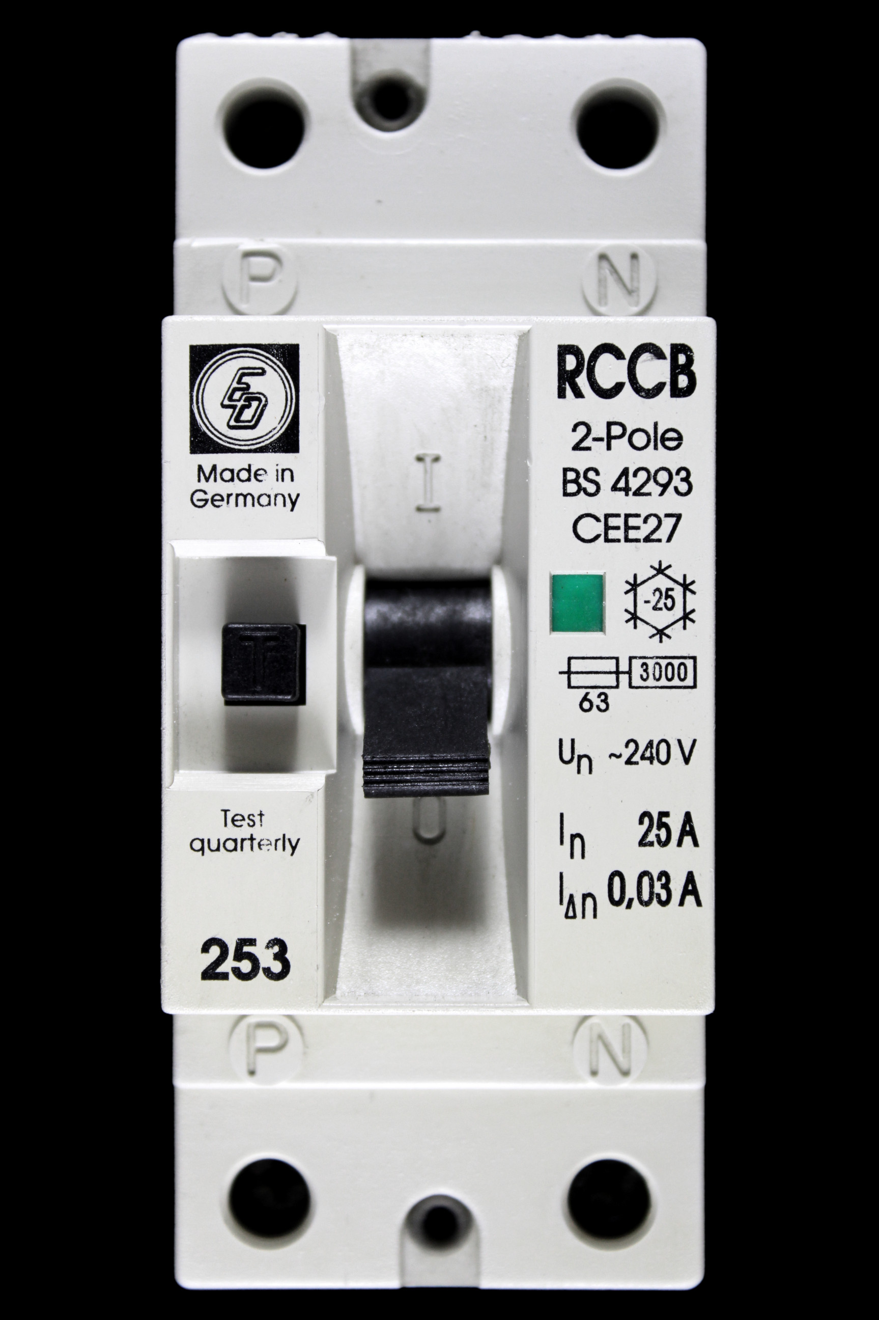 ED 25 RCCB DOUBLE POLE 30mA 253