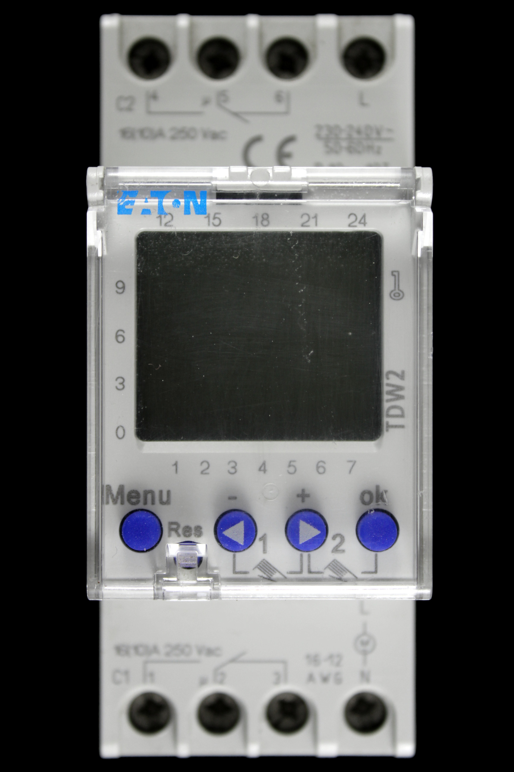 EATON 16 AMP 2 CHANNEL 7 DAY DIGITAL TIMER TDW2