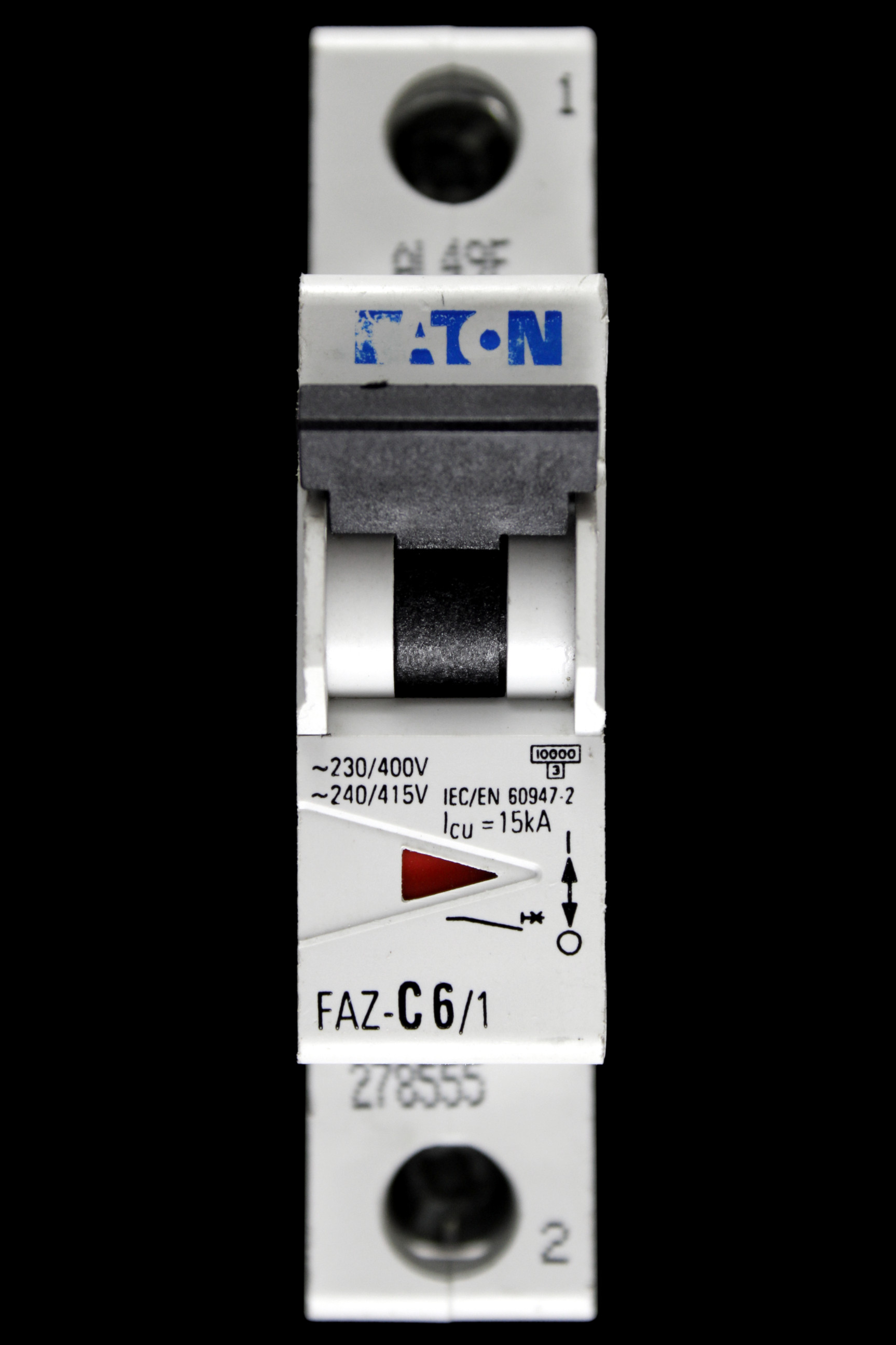 EATON 6 AMP CURVE C 15kA MCB CIRCUIT BREAKER FAZ-C6/1 278555