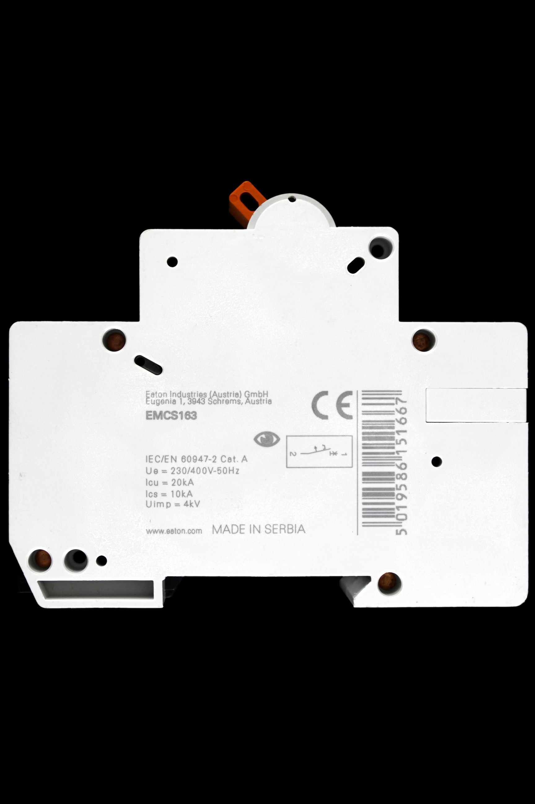 EATON 63 AMP CURVE C 20kA MCB CIRCUIT BREAKER EMCS163