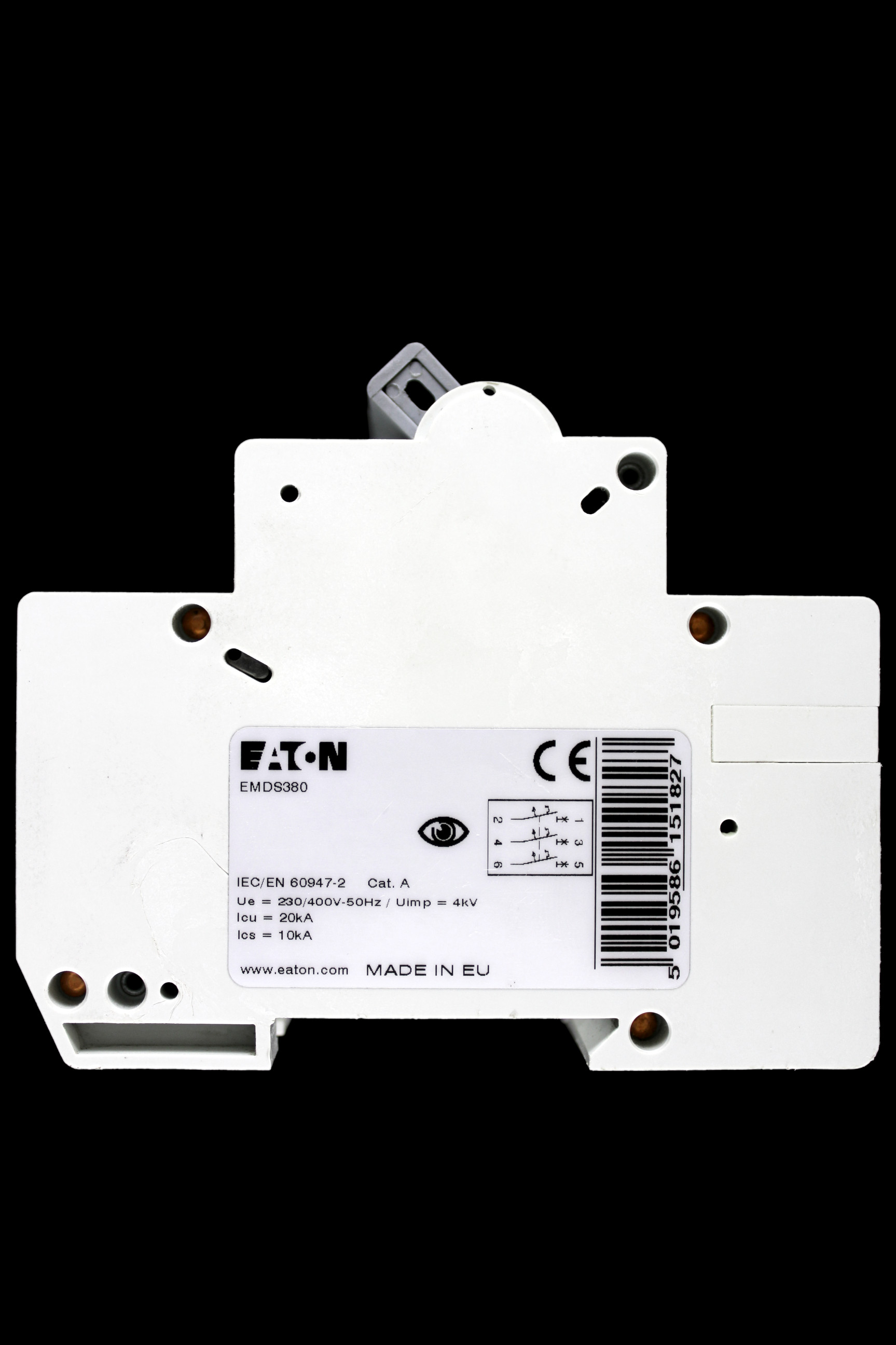 EATON 80 AMP CURVE D 20kA TRIPLE POLE MCB CIRCUIT BREAKER EMDS380