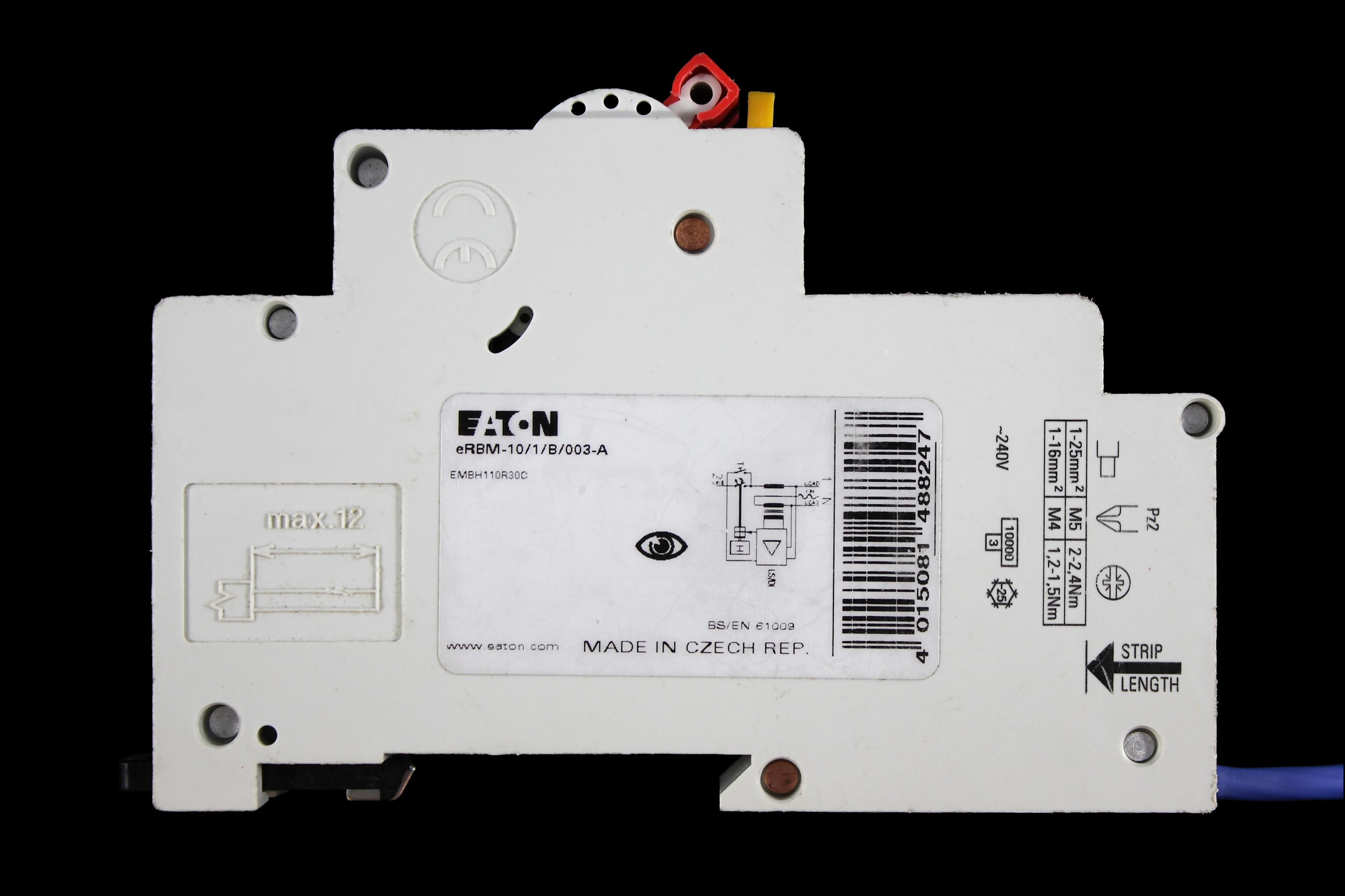 EATON 10 AMP CURVE B 10kA 30mA RCBO TYPE A EMBH110R30C ERBM-10/1/B/003