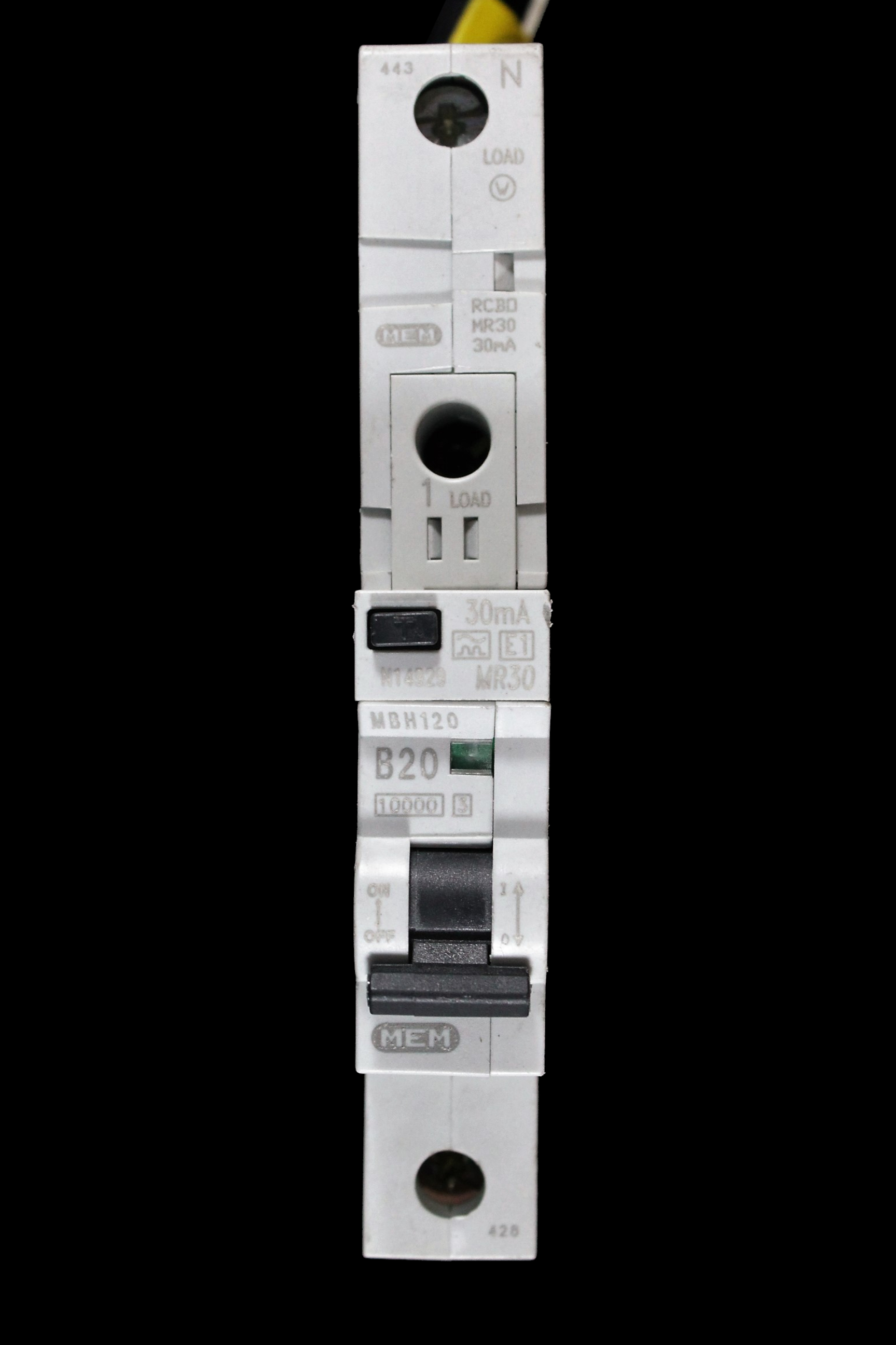 MEM EATON 20 AMP CURVE B 10kA 30mA RCBO TYPE A POD MEMSHIELD 2 MR30