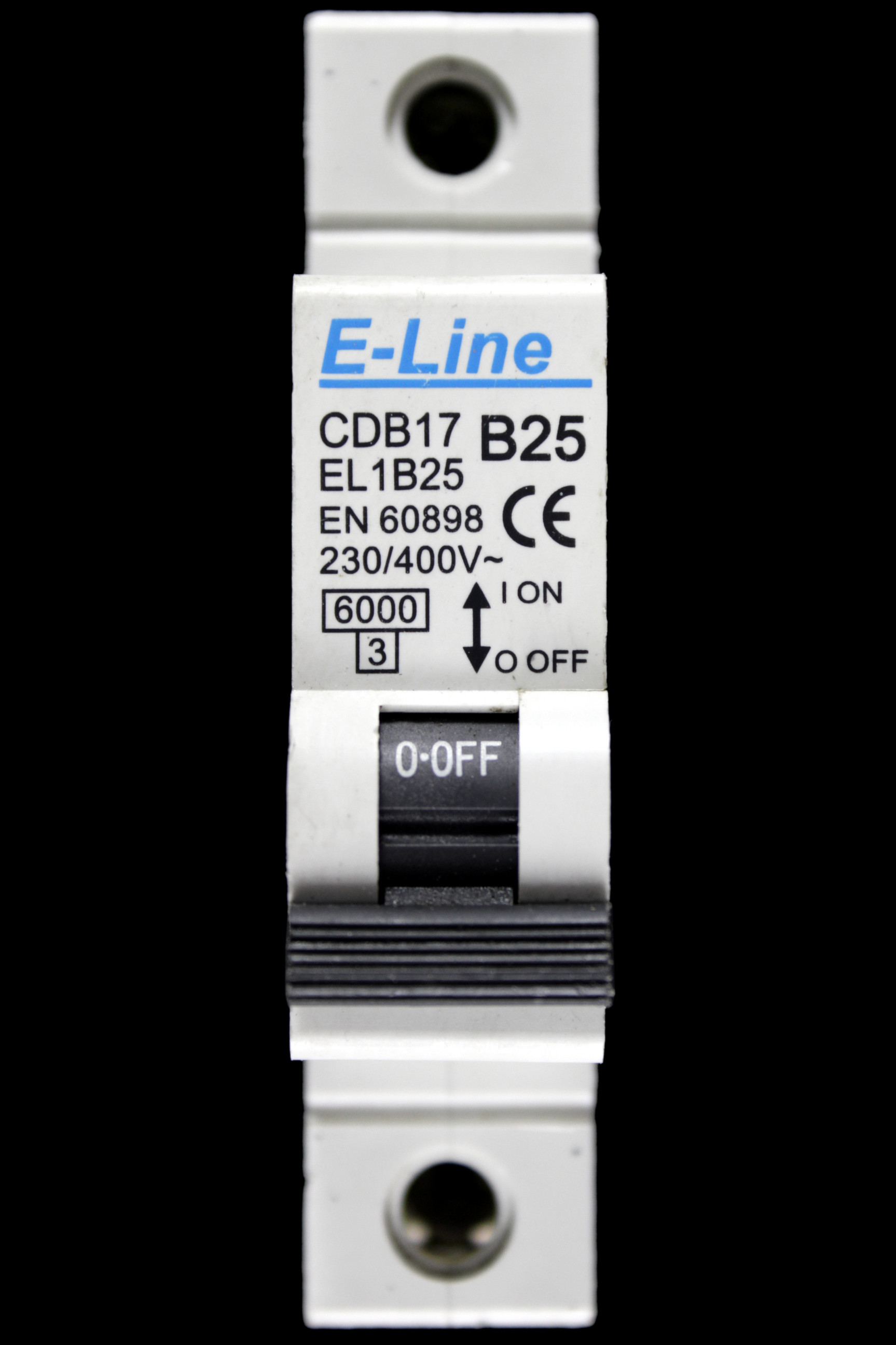 E-LINE 25 AMP CURVE B 6kA MCB CIRCUIT BREAKER CDB17 EL1B25