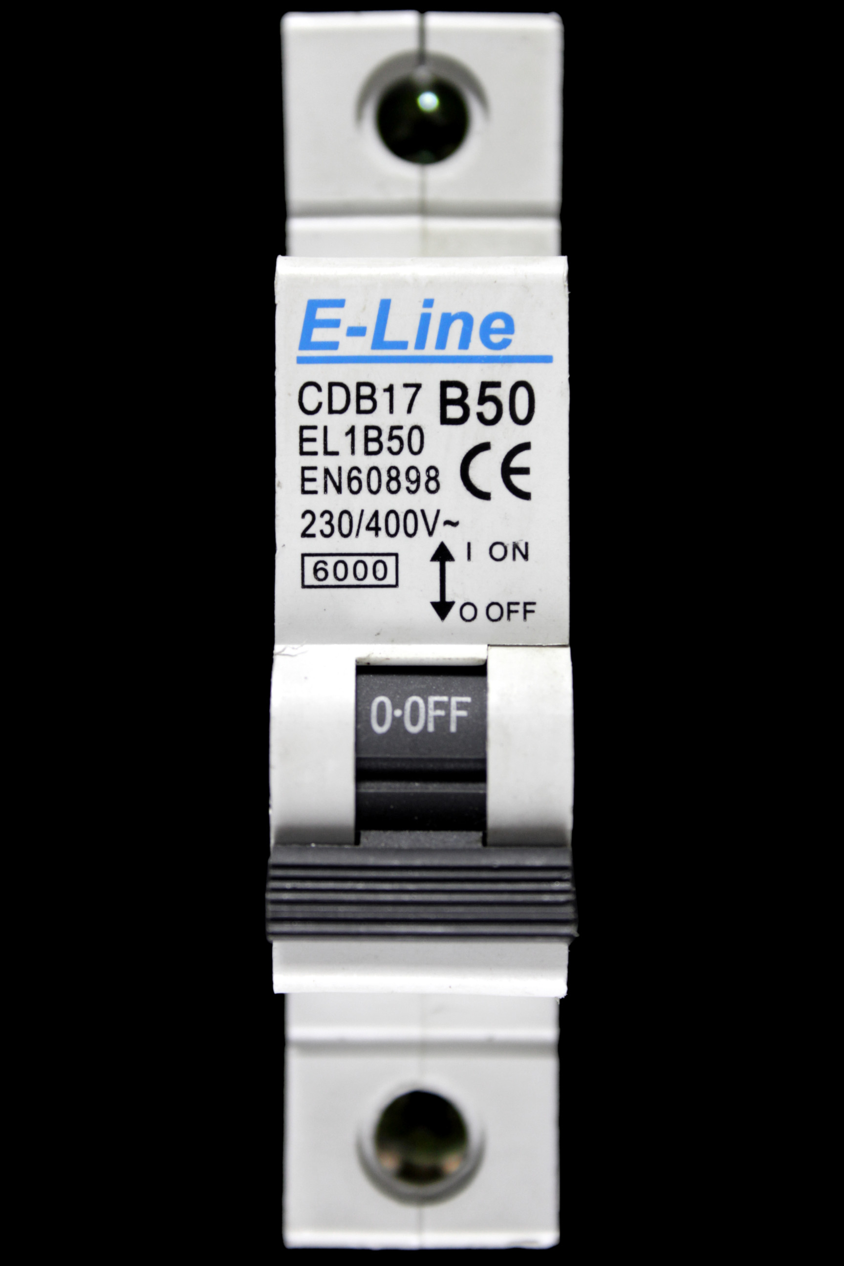 E-LINE 50 AMP CURVE B 6kA MCB CIRCUIT BREAKER CDB17 EL1B50