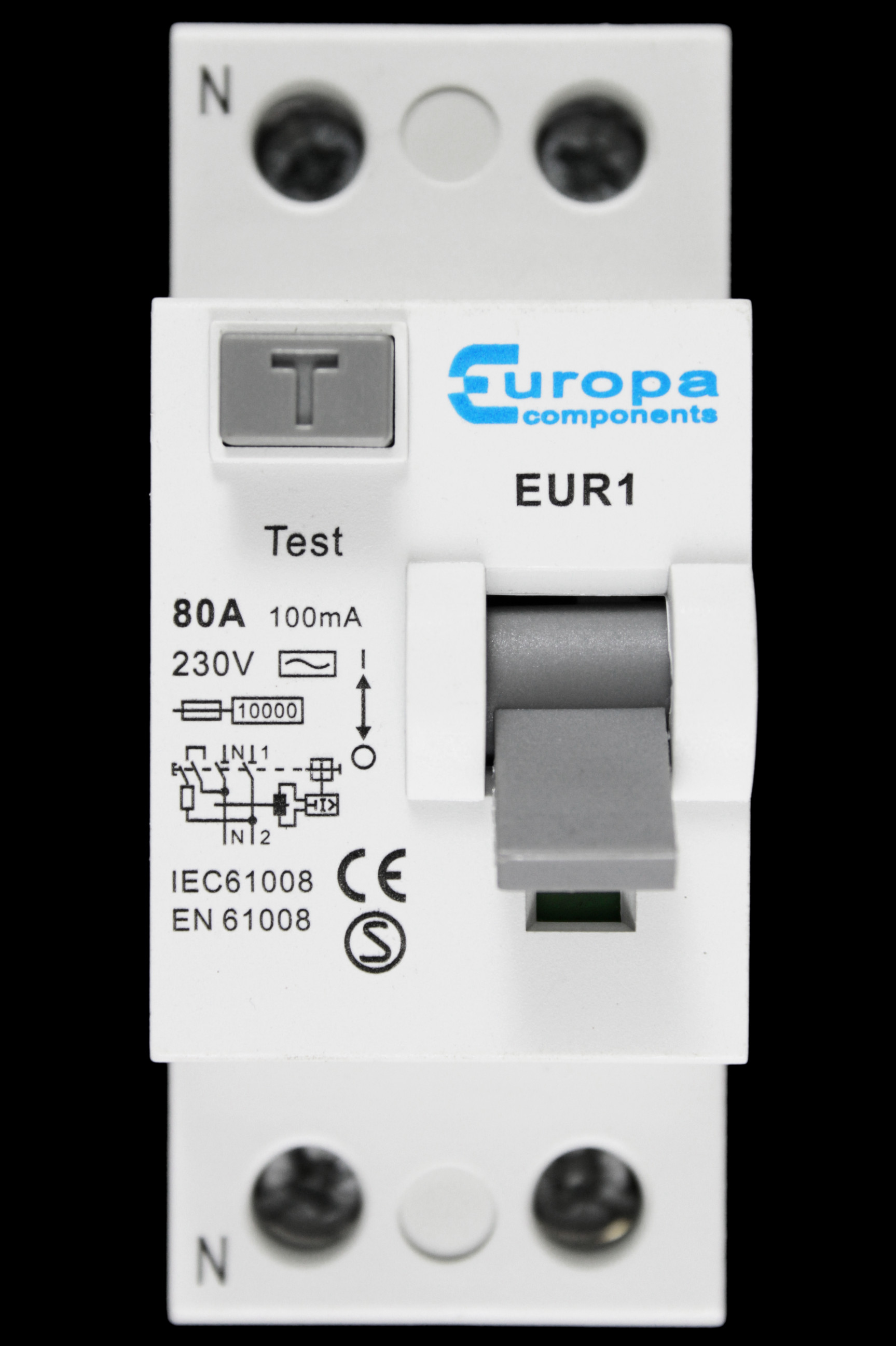 EUROPA 80 RCD DOUBLE POLE 100mA TYPE AC EUR1