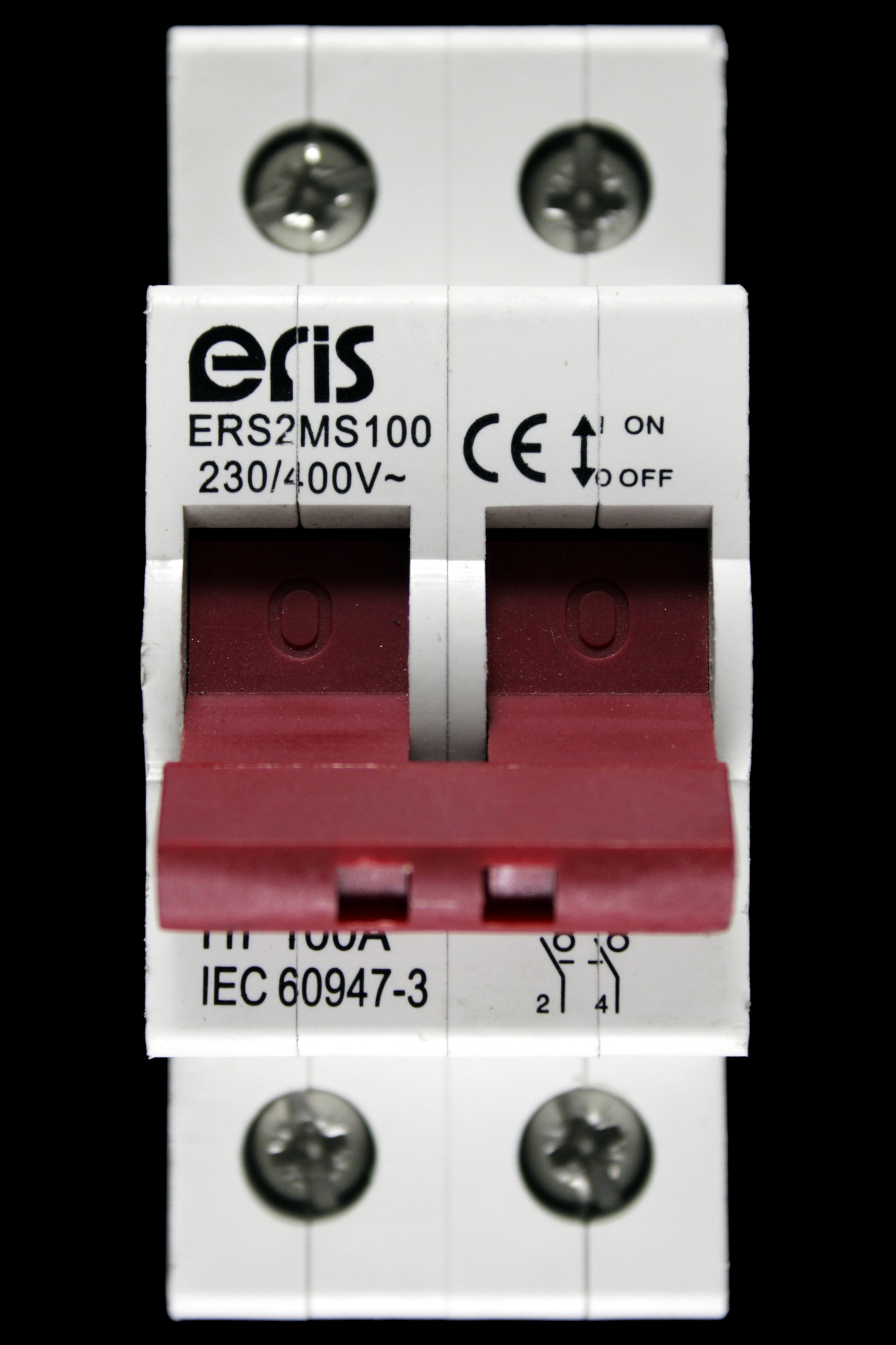 ERIS 100 AMP MAIN SWITCH DISCONNECTOR DOUBLE POLE ERS2MS100