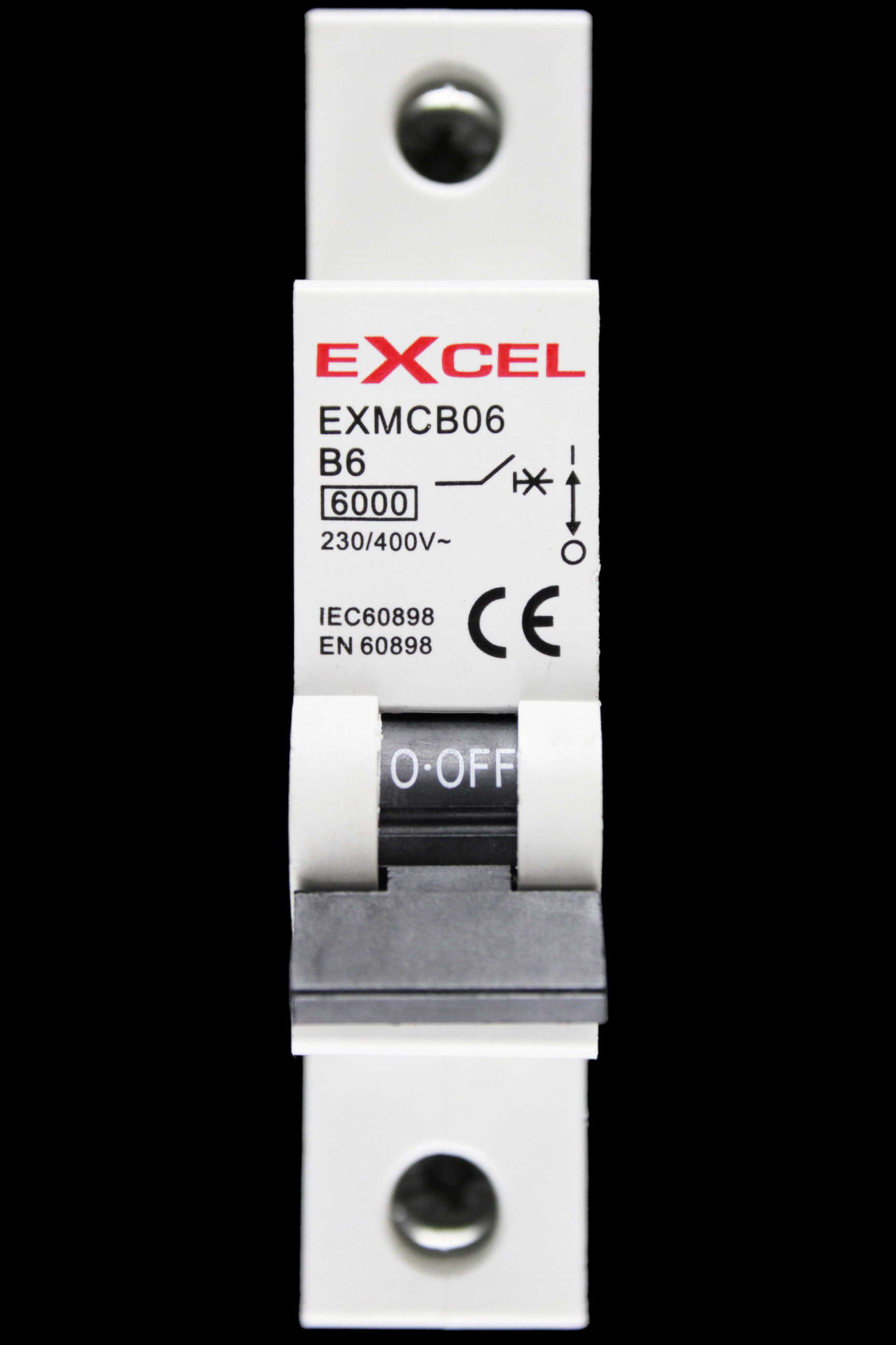 EXCEL 6 AMP CURVE B 6kA MCB CIRCUIT BREAKER EXMCB06