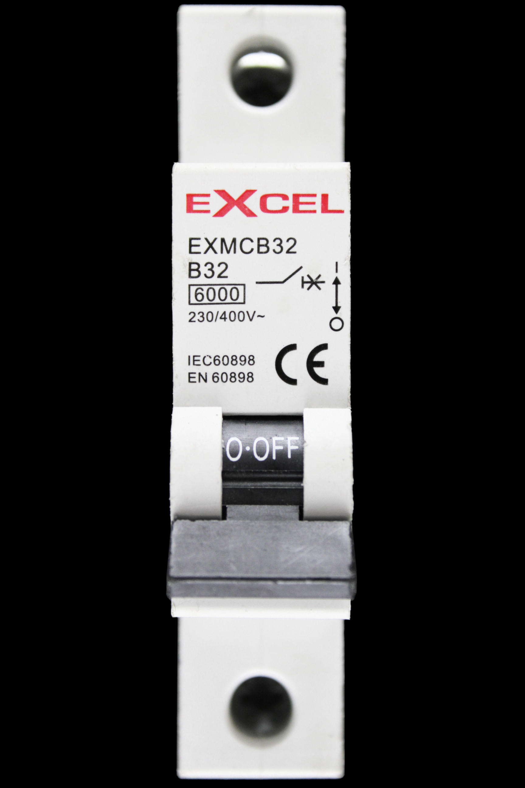 EXCEL 32 AMP CURVE B 6kA MCB CIRCUIT BREAKER EXMCB32