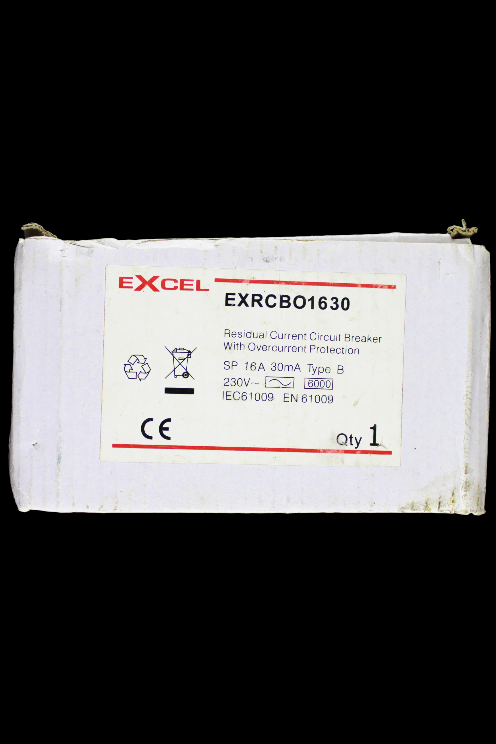 EXCEL 16 AMP CURVE B 6kA 30mA RCBO TYPE AC EXRCBO1630