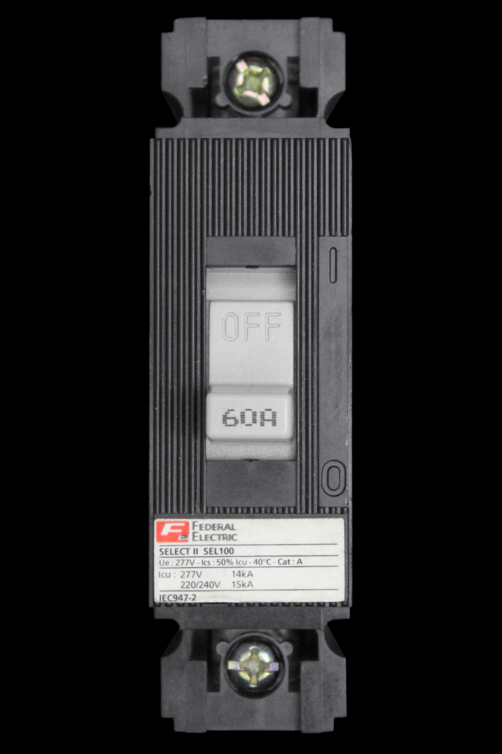 FEDERAL 60 AMP 15kA MCCB SELECT II SEL100 SEL1001P60A