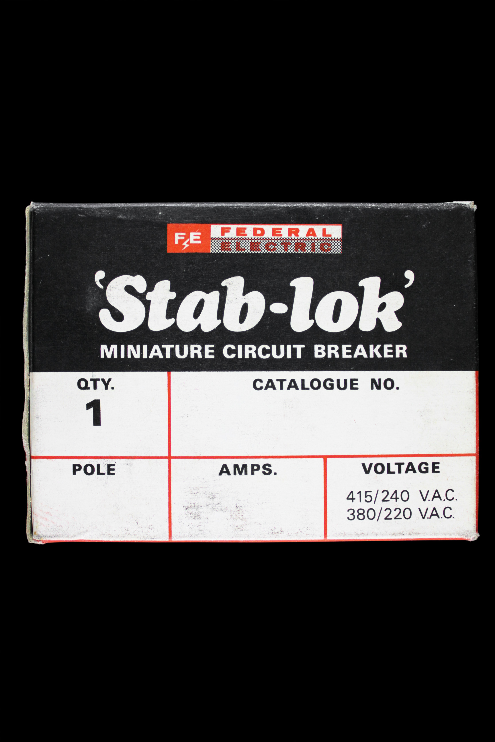 FEDERAL 10 AMP DOUBLE POLE MCB CIRCUIT BREAKER STAB-LOK WW