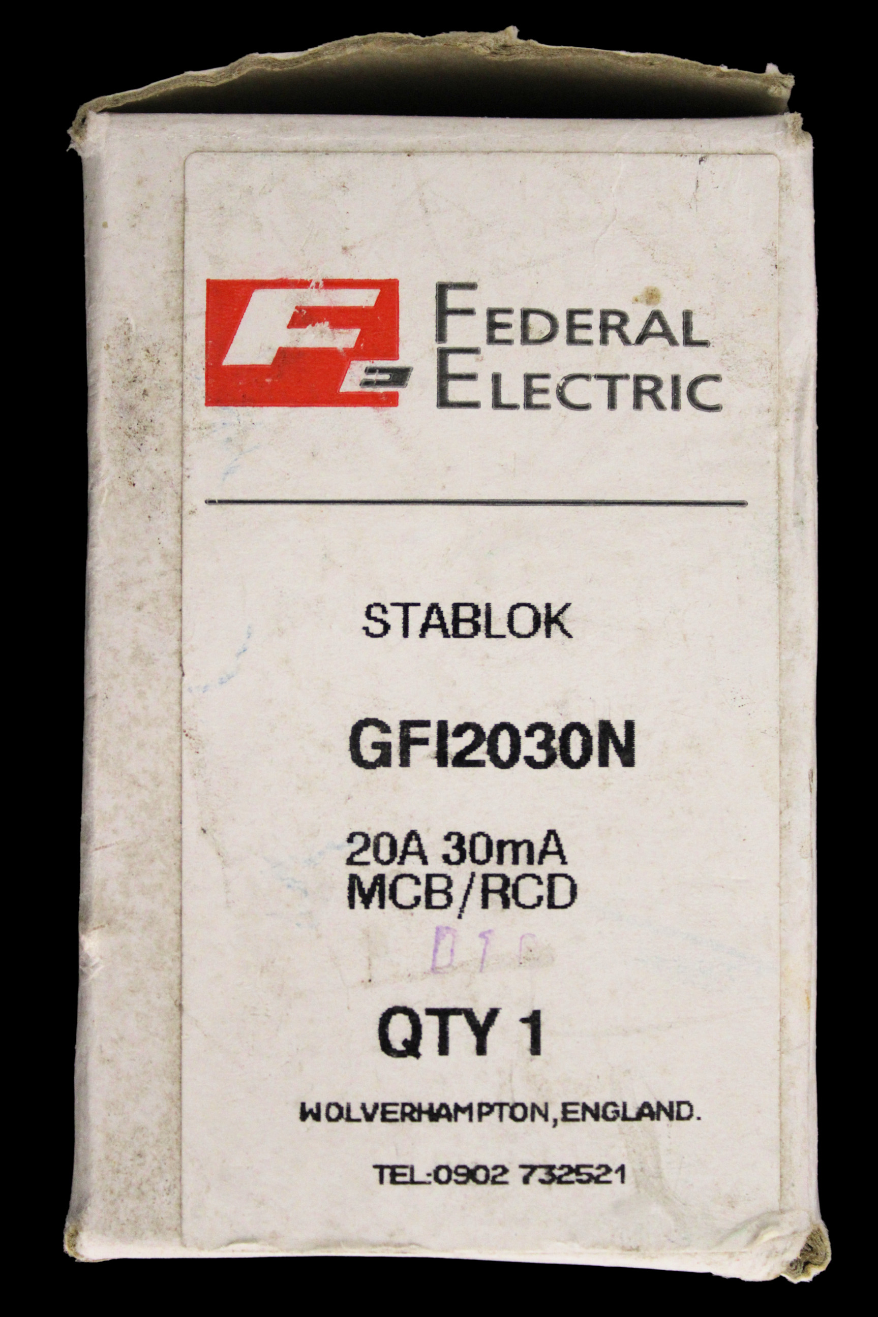 FEDERAL 20 AMP 30mA MCB/RCD RCBO STABLOK GFI2030N