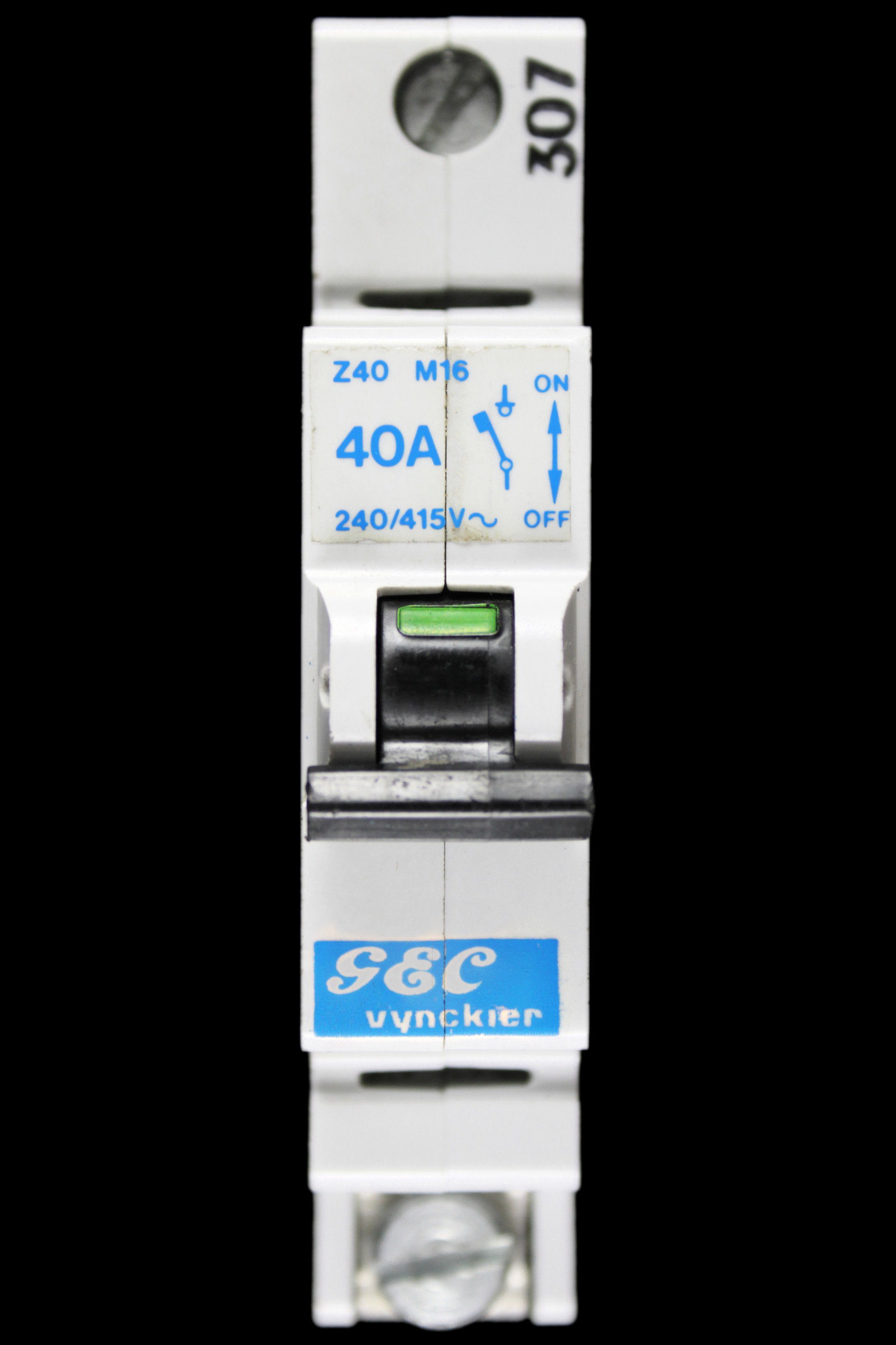 GEC VYNCKIER 40 AMP TYPE 3 M16 MCB CIRCUIT BREAKER Z40