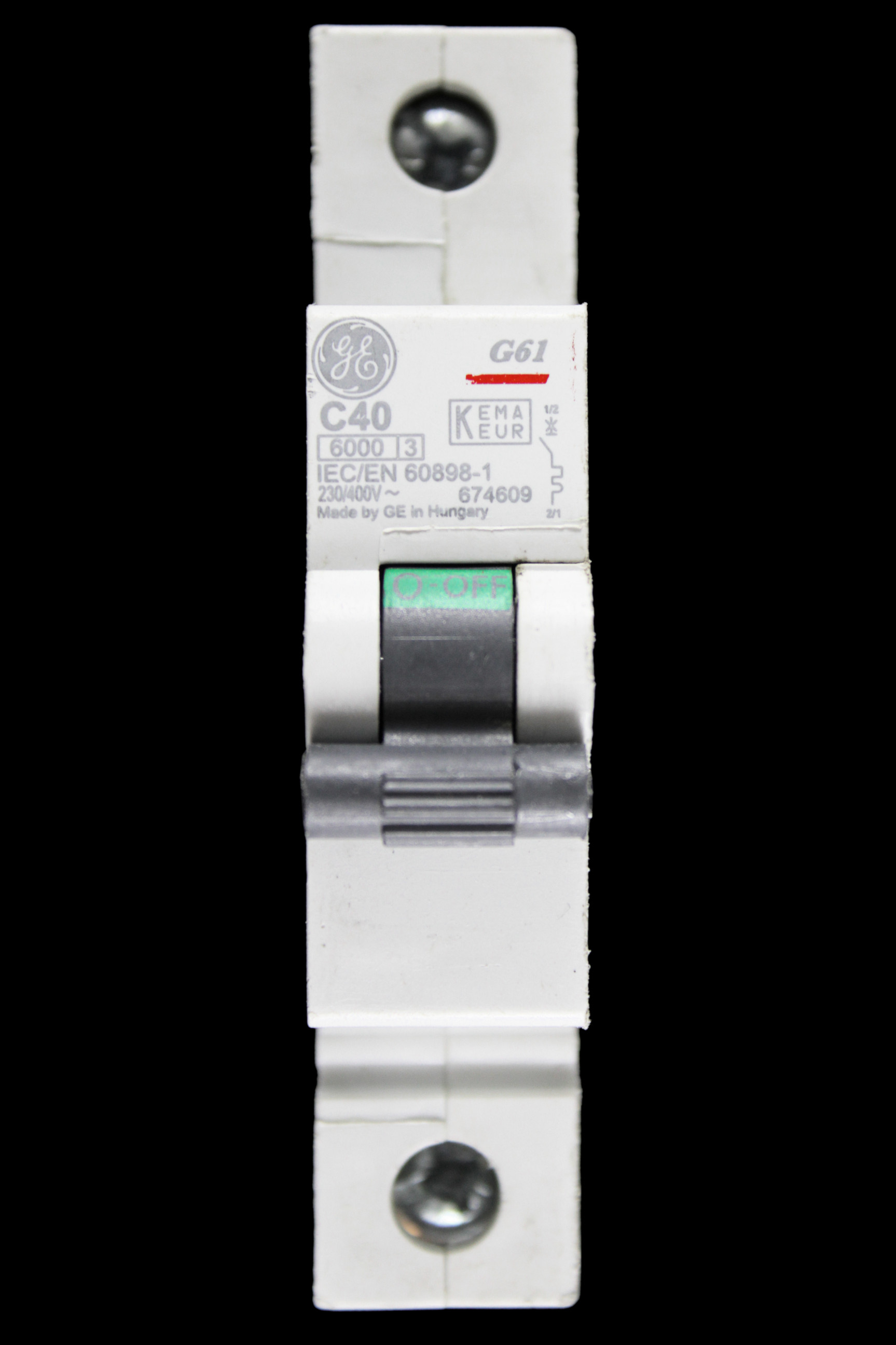 GENERAL ELECTRIC 40 AMP CURVE C 6kA MCB CIRCUIT BREAKER 674609 G61
