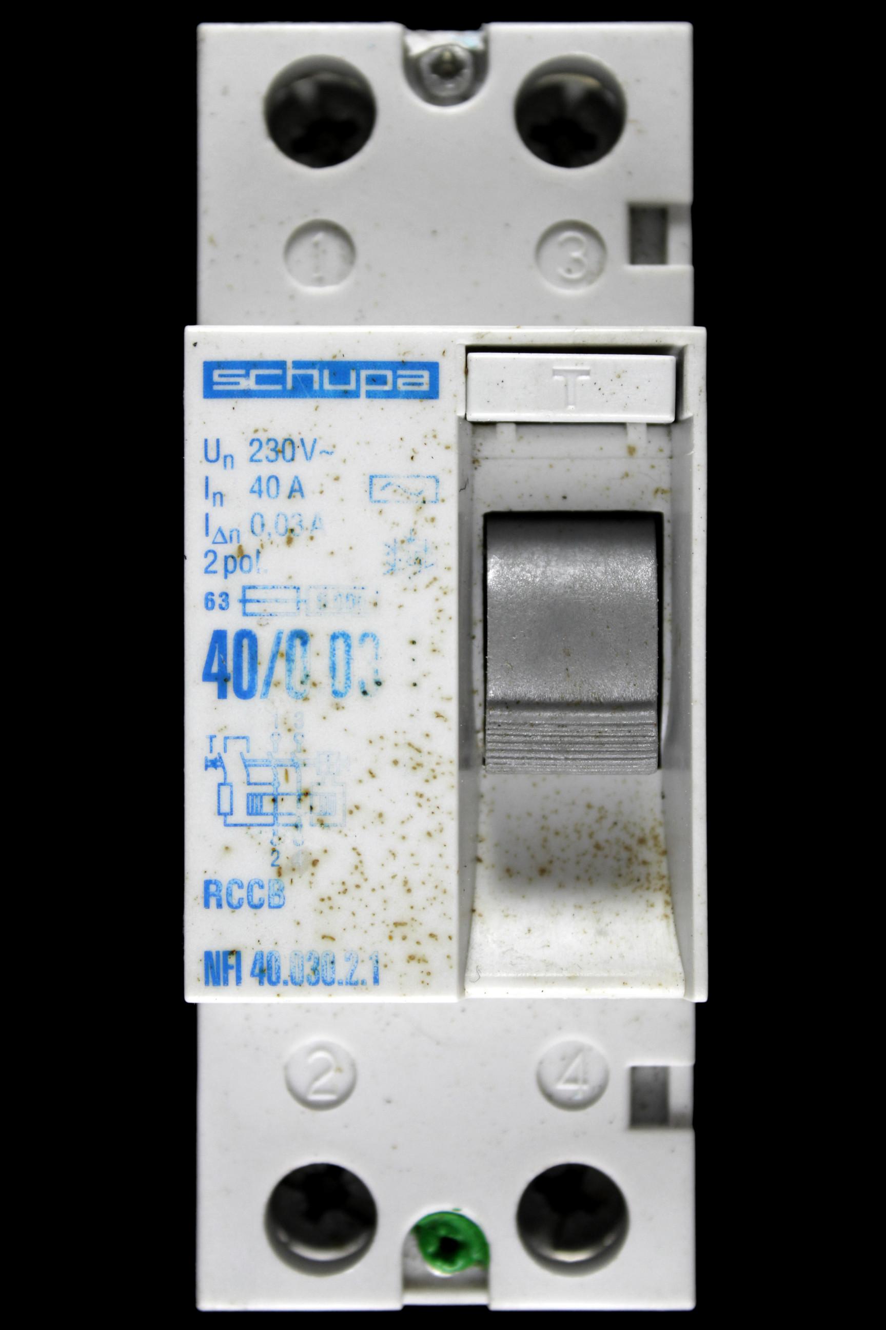 SCHUPA 40 RCCB DOUBLE POLE 30mA TYPE AC NFI40.030.2.1