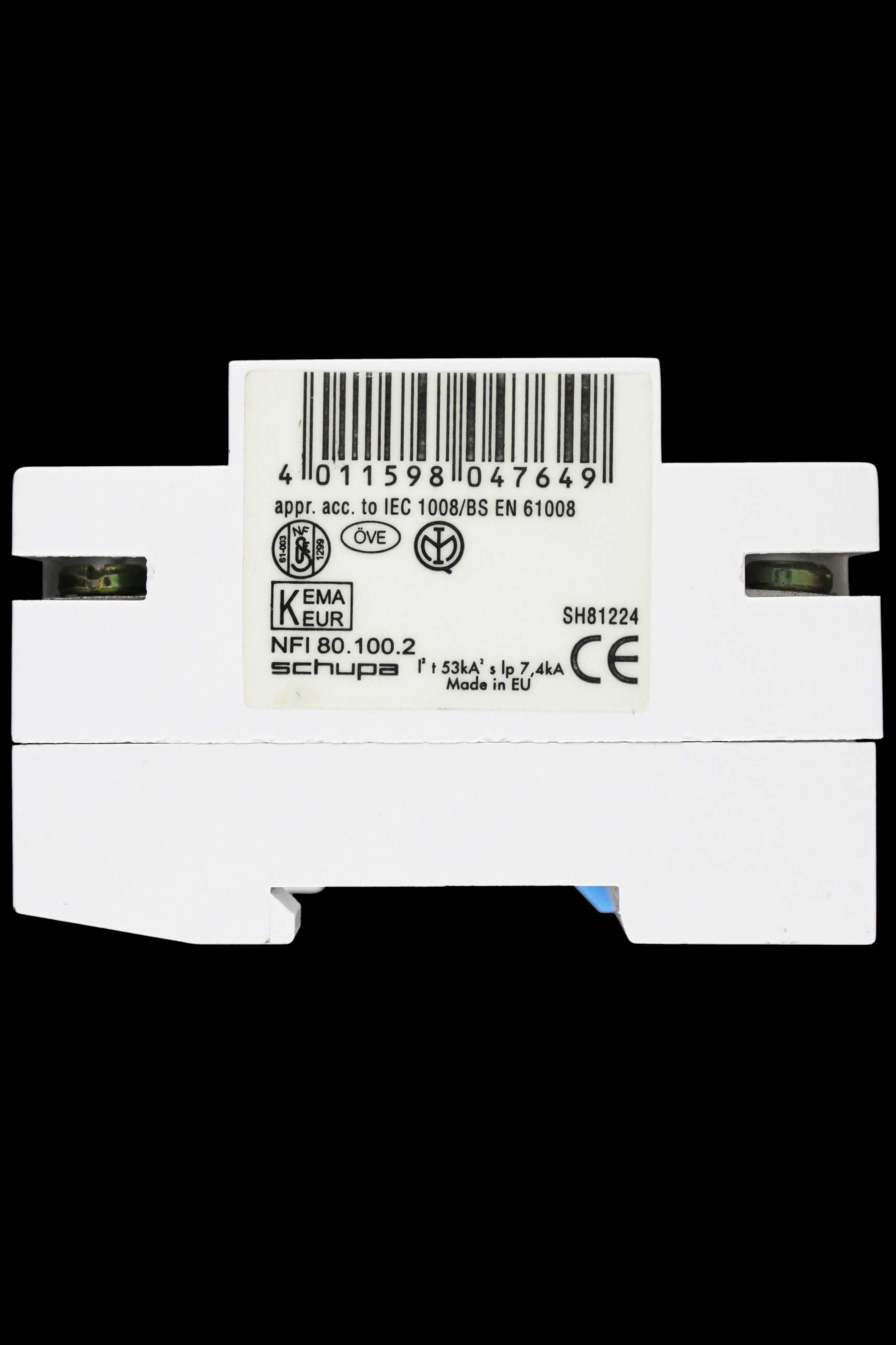 SCHUPA 80 AMP 100mA DOUBLE POLE RCCB TYPE AC NFI 80.100.2